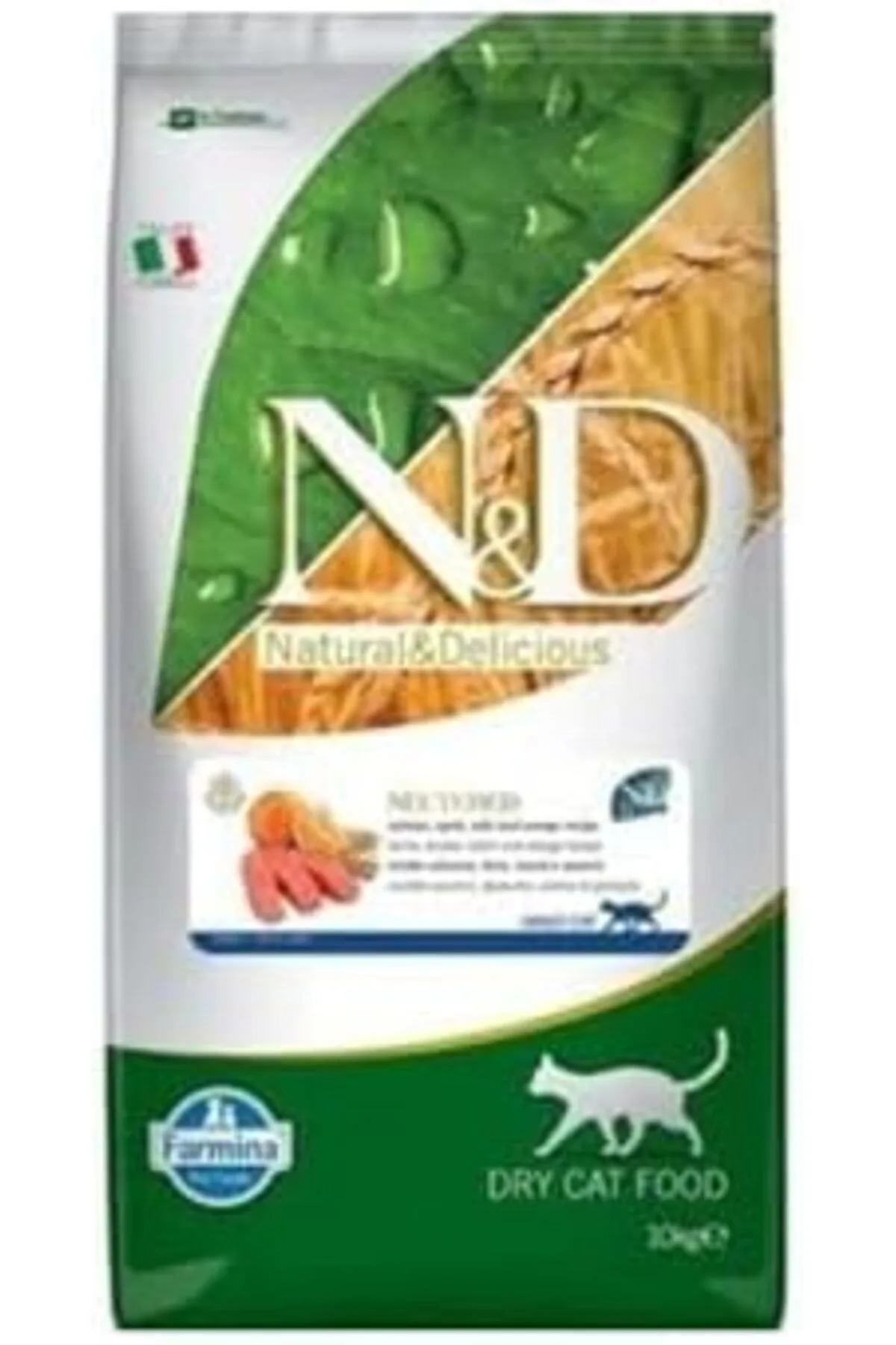 N&D Düşük Tahıllı Somonlu Kısırlaştırılmış Kedi Maması 10Kg 1274129