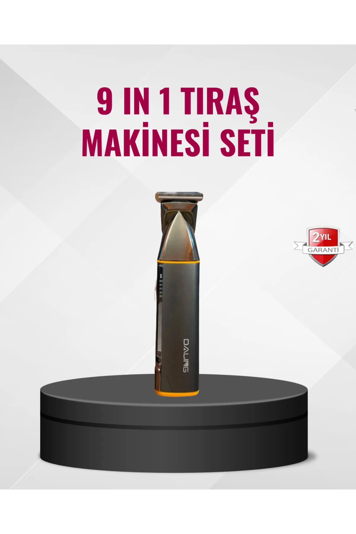 9’u 1 Arada Çoklu Bakım Tıraş Seti Profesyonel Saç Sakal Kesme