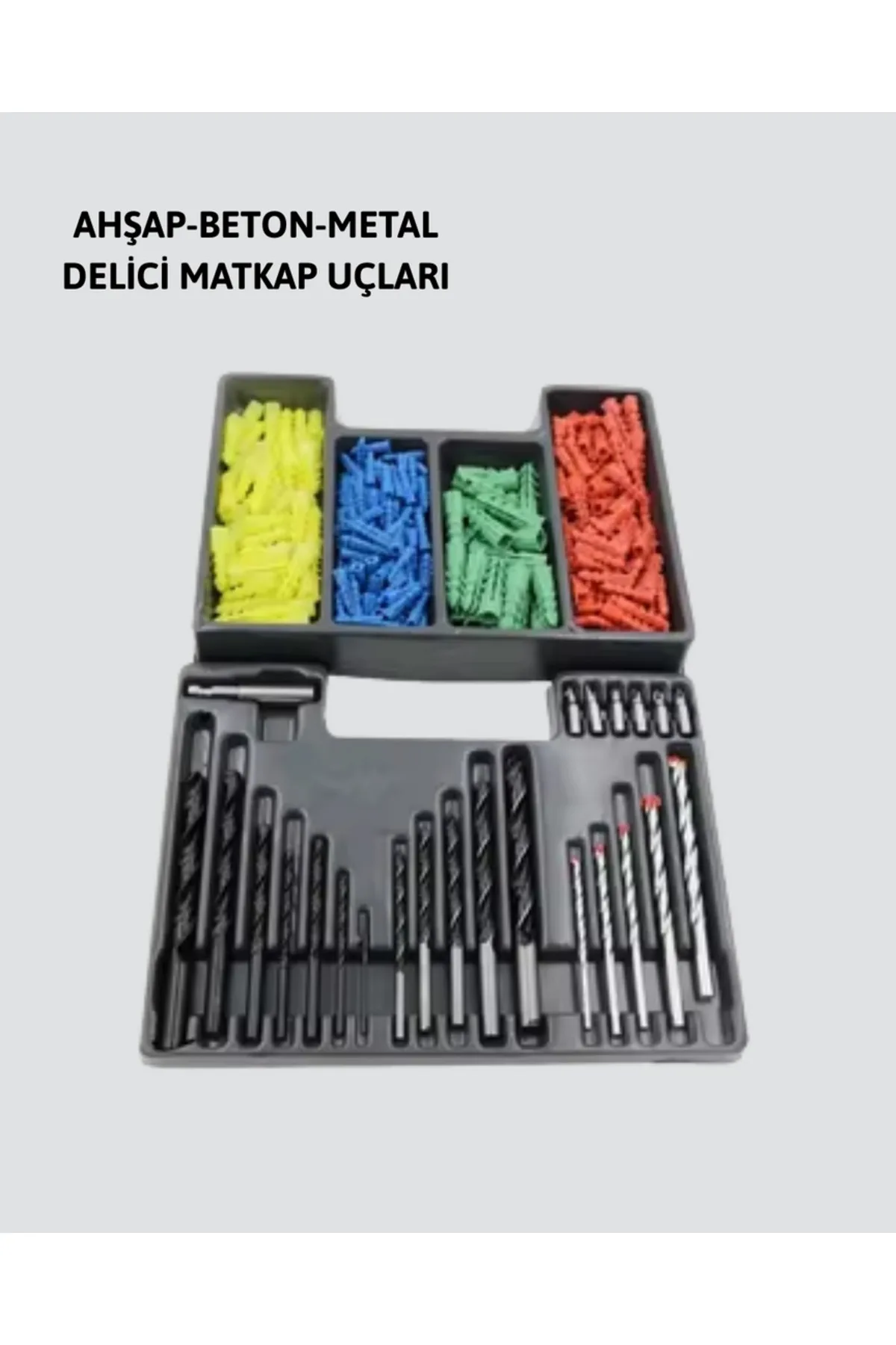 MARKENIO Ahşap Metal Beton Delme Uç Seti Organizerli Karbon Çelik (10652) Matkap Ucu