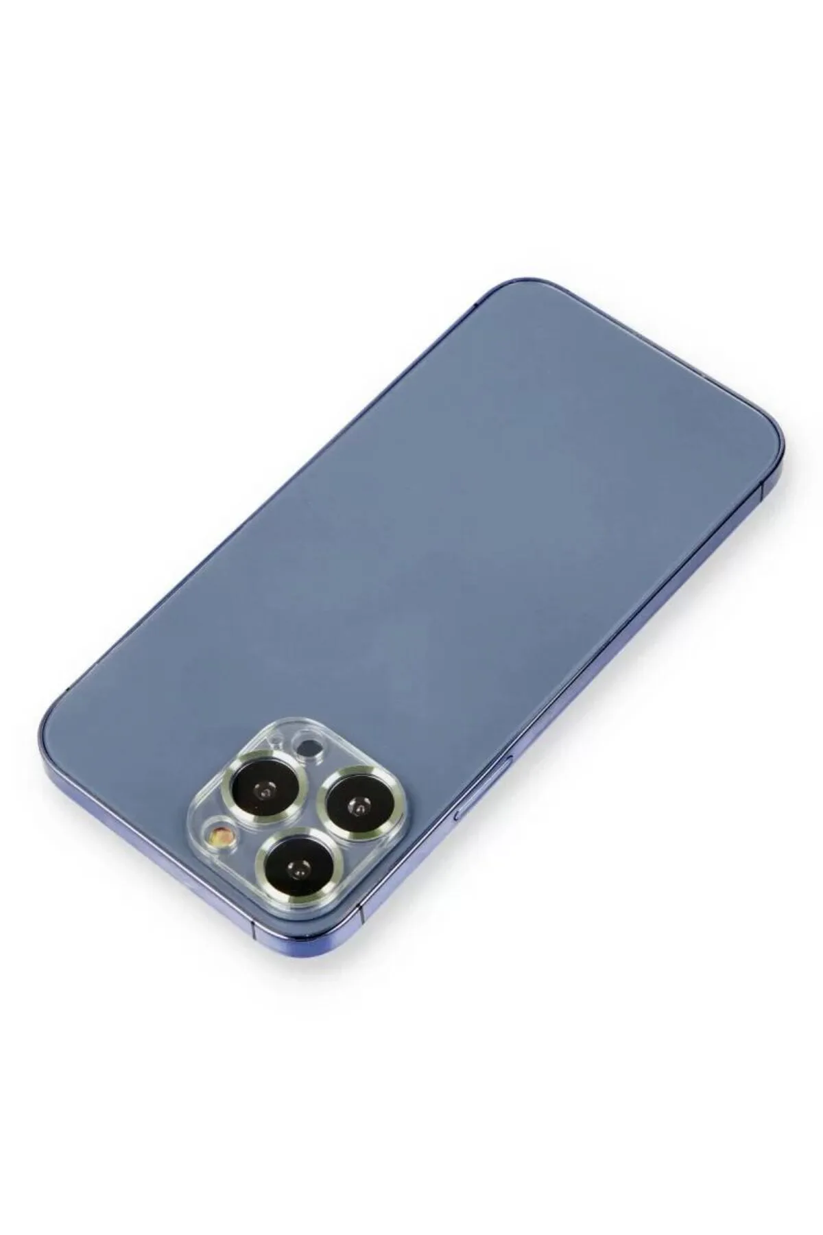 Apple iPhone 12 Pro Metal Kamera Lens Koruma Cam - Açık Yeşil