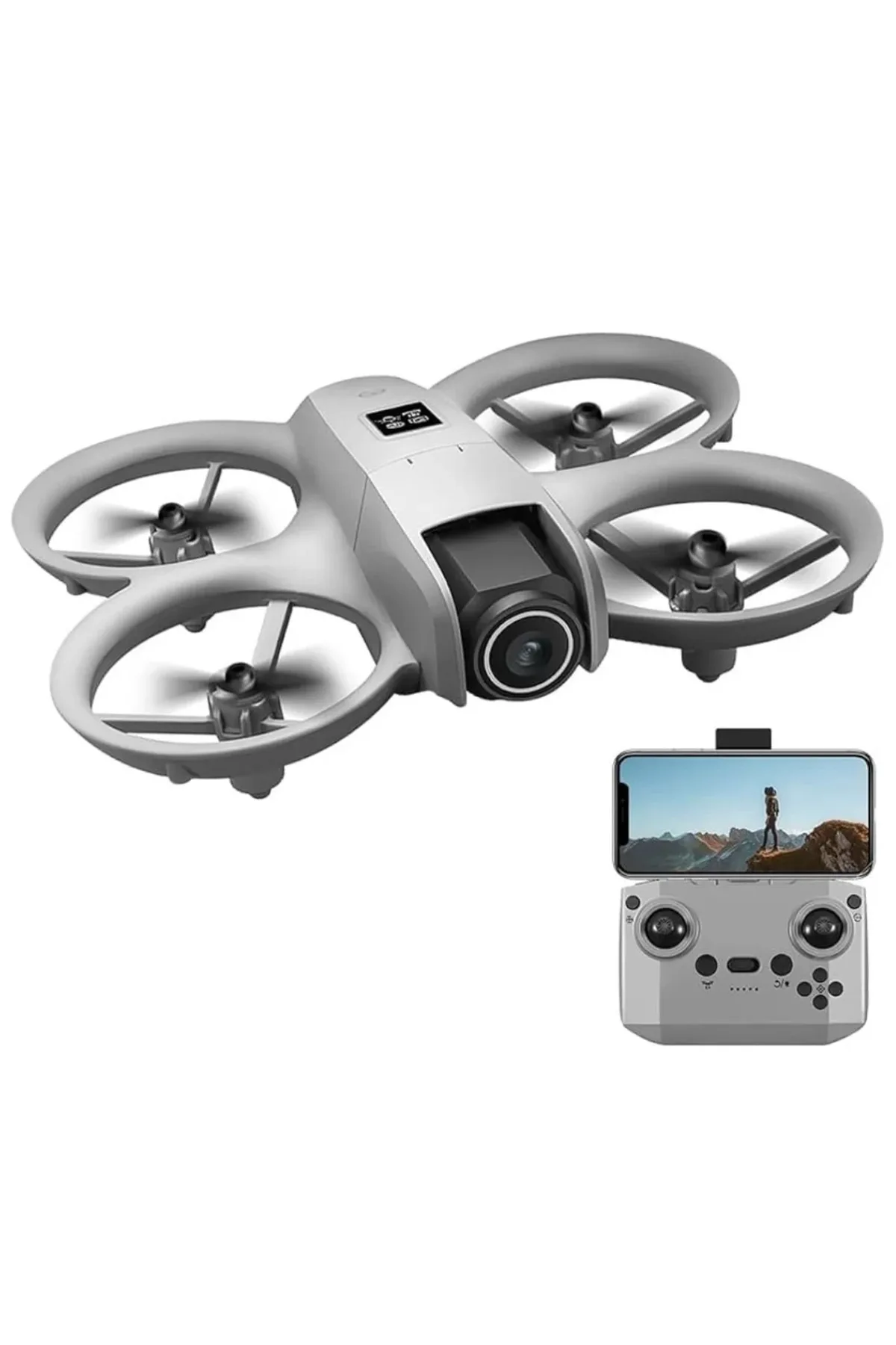 Uzaktan Kumandalı Mini Drone HD Kamera Işıklı Tasarım