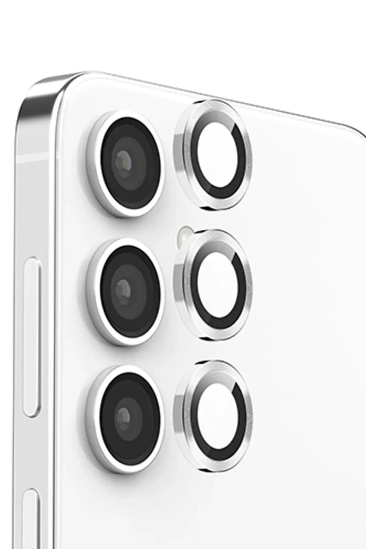 Newface Samsung Galaxy S25 Plus Raze Metal Kamera Lens - Gümüş