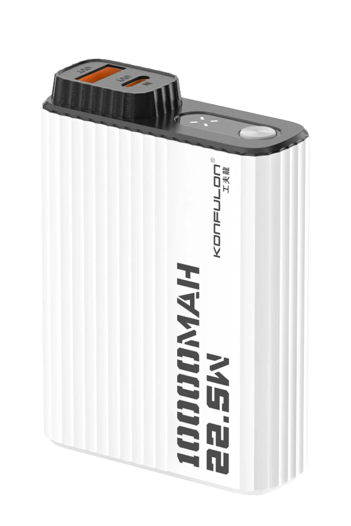 Konfulon 10. Mah Pd 20W Mini Powerbank Siyah-Beyaz Seyahat Hediyesi