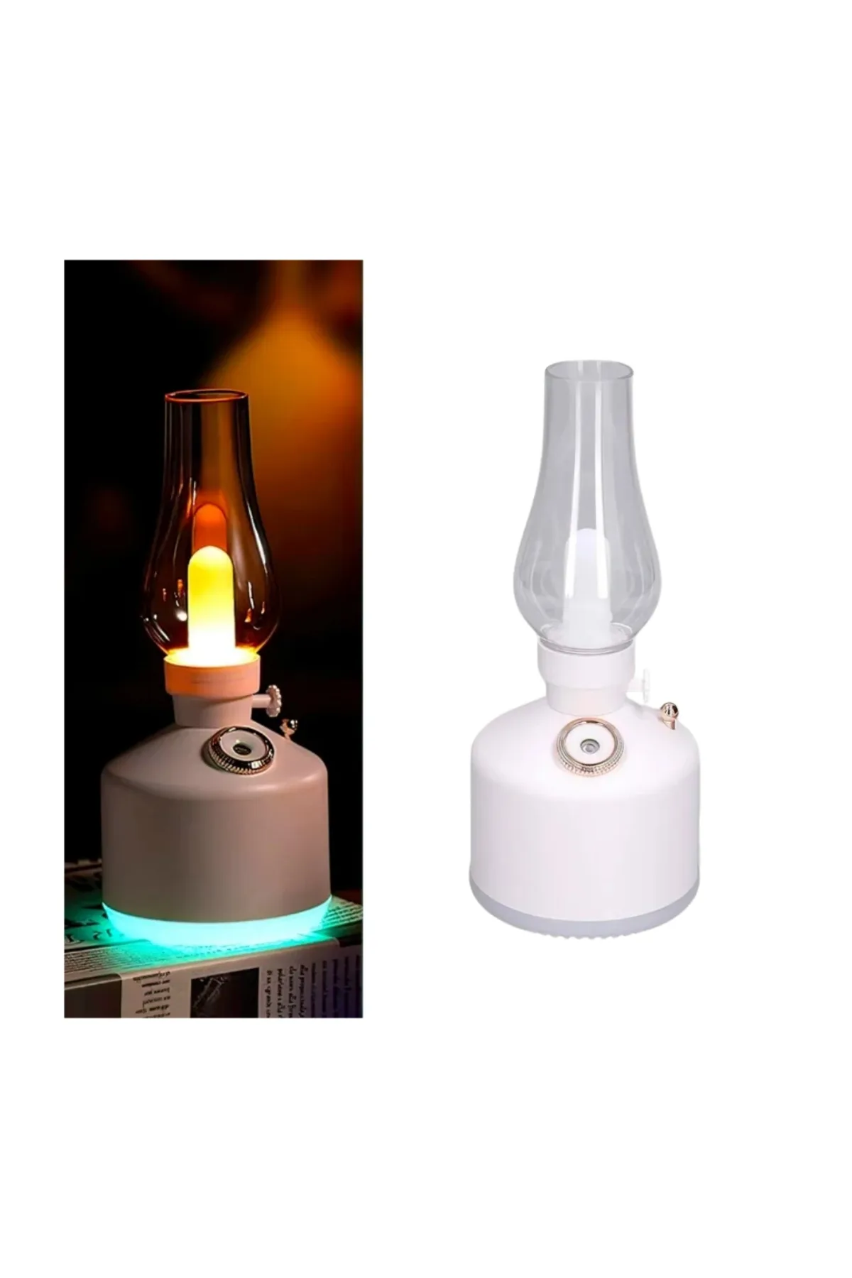 USB Şarjlı Gaz Lambası Modeli Nano Mist Aromaterapi Nemlendirici 280 ml