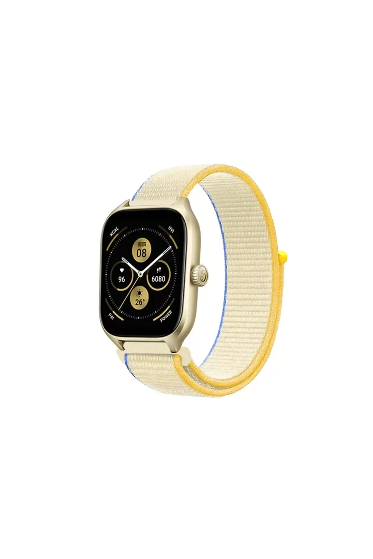 Newface Watch 22mm Hasırlı Cırtcırtlı Kordon - Beyaz