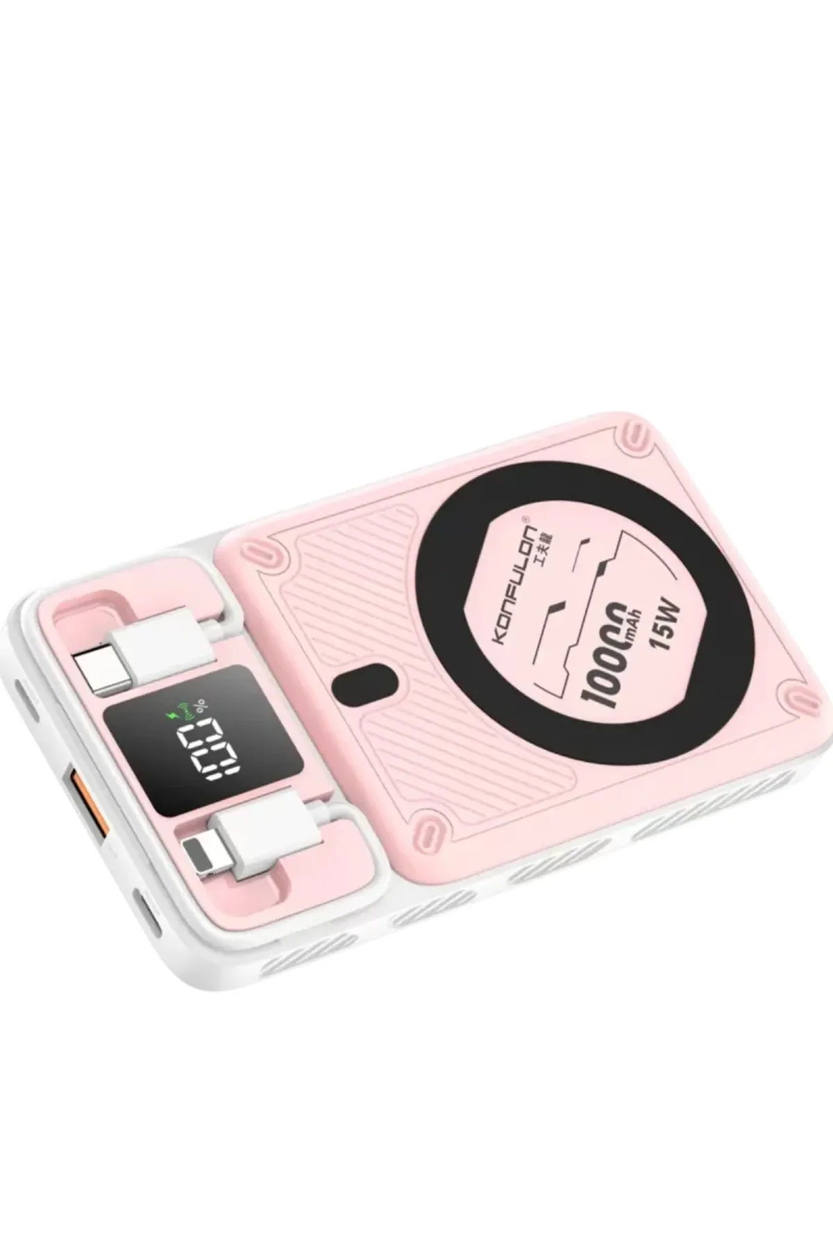 Konfulon M25W 10.000 mAh 20W PD Magsafe Powerbank - Pembe