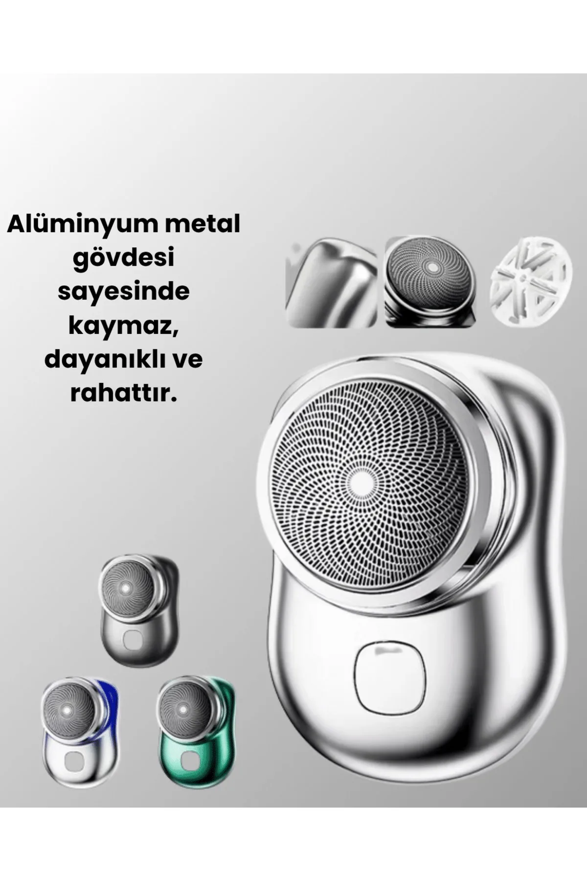 Mikro titreşim motorlu, düşük sesli, USB girişli tıraş makinesi