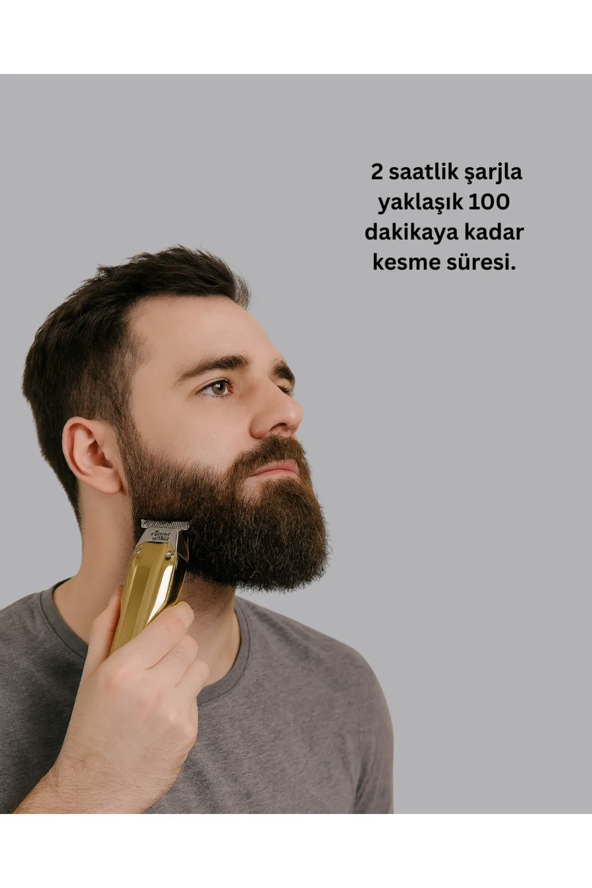 Profesyonel Saç ve Sakal Kesme Tıraş Makinesi USB Şarjlı Güçlü Motorlu