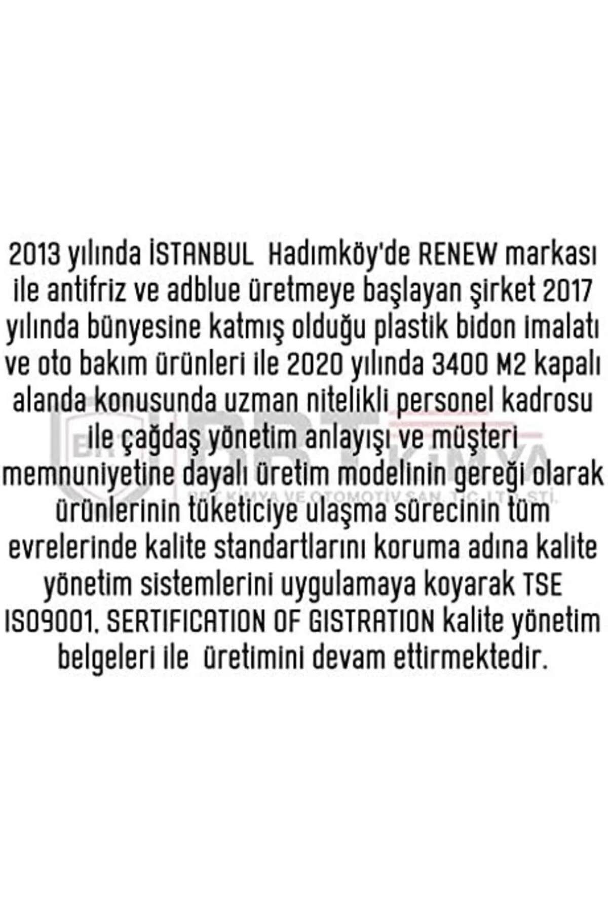 hbp shop Renew Parfümlü Antifrizli Konsantre Oto Cam Suyu -22 Derece 5 Lt 142583