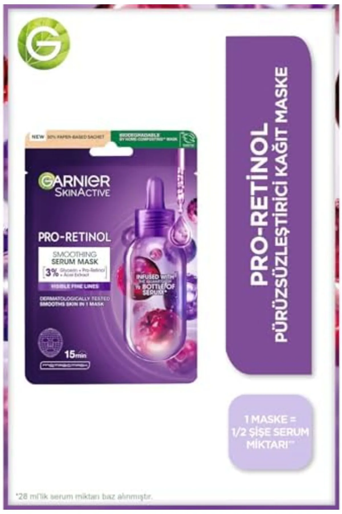 Pro-Retinol Pürüzsüzleştirici Kağıt Maske