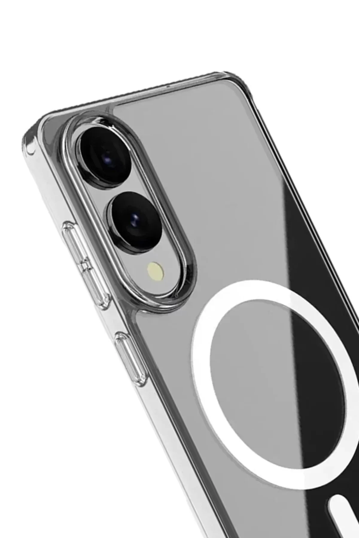Newface Samsung Galaxy S25 Edge Kılıf Magneticsafe Şeffaf Silikon - Şeffaf