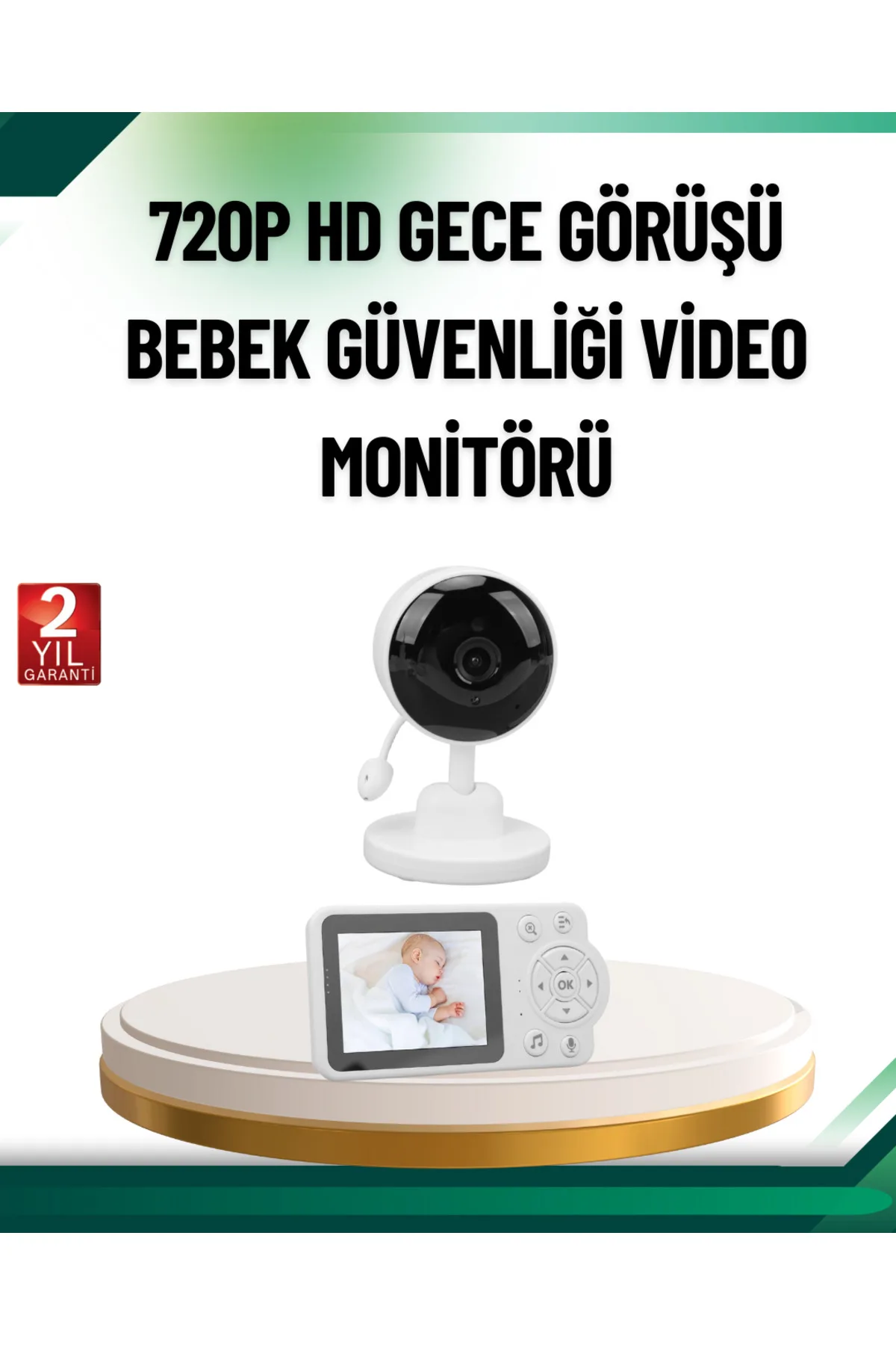 Sesli ve Görüntülü Bebek Kamerası Sıcaklık Takipli