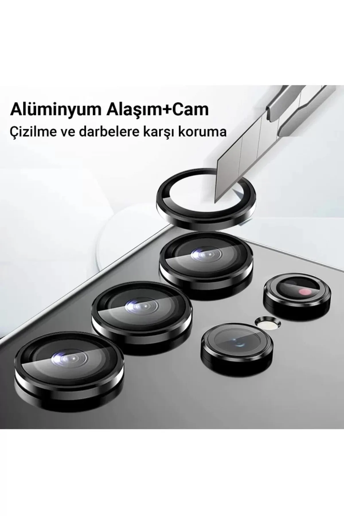 Newface Samsung Galaxy A24 4G Valdez Metal Kamera Lens - Siyah