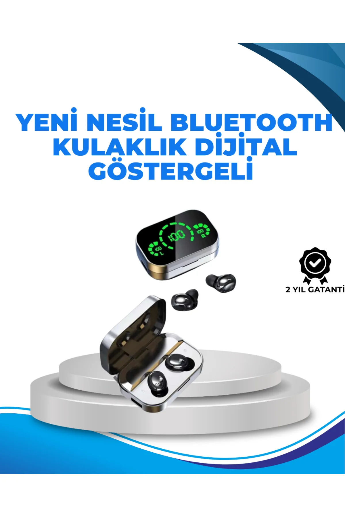 Gürültü Engelleyici Bluetooth Kulaklık – Akıllı Ekranlı, HiFi Ses Kalitesi