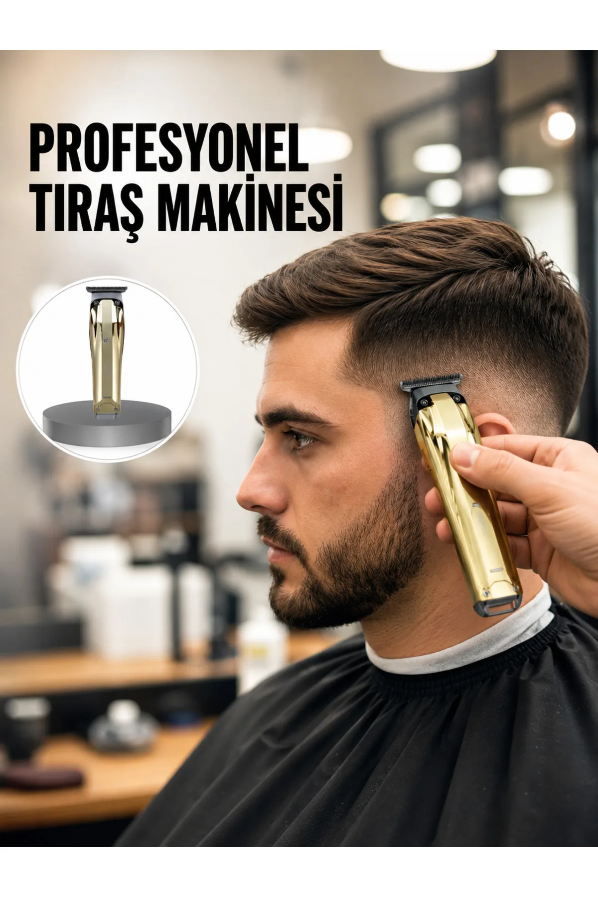 Kablosuz Erkek Bakım Tıraş Makinesi Hassas Bıçaklı Şarjlı Kullanım