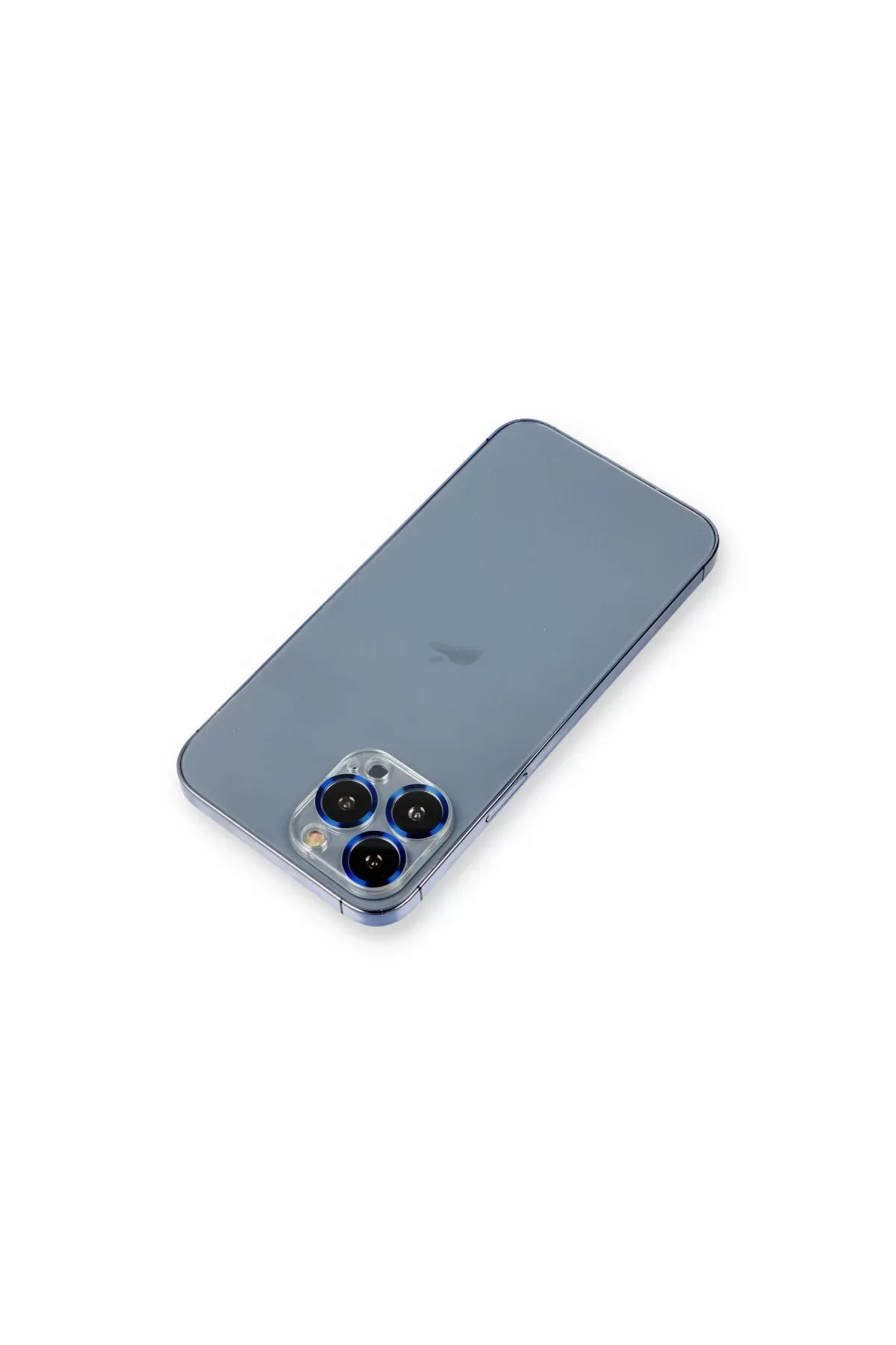 Newface Apple iPhone 12 Pro Metal Kamera Lens Koruma Cam - Mavi