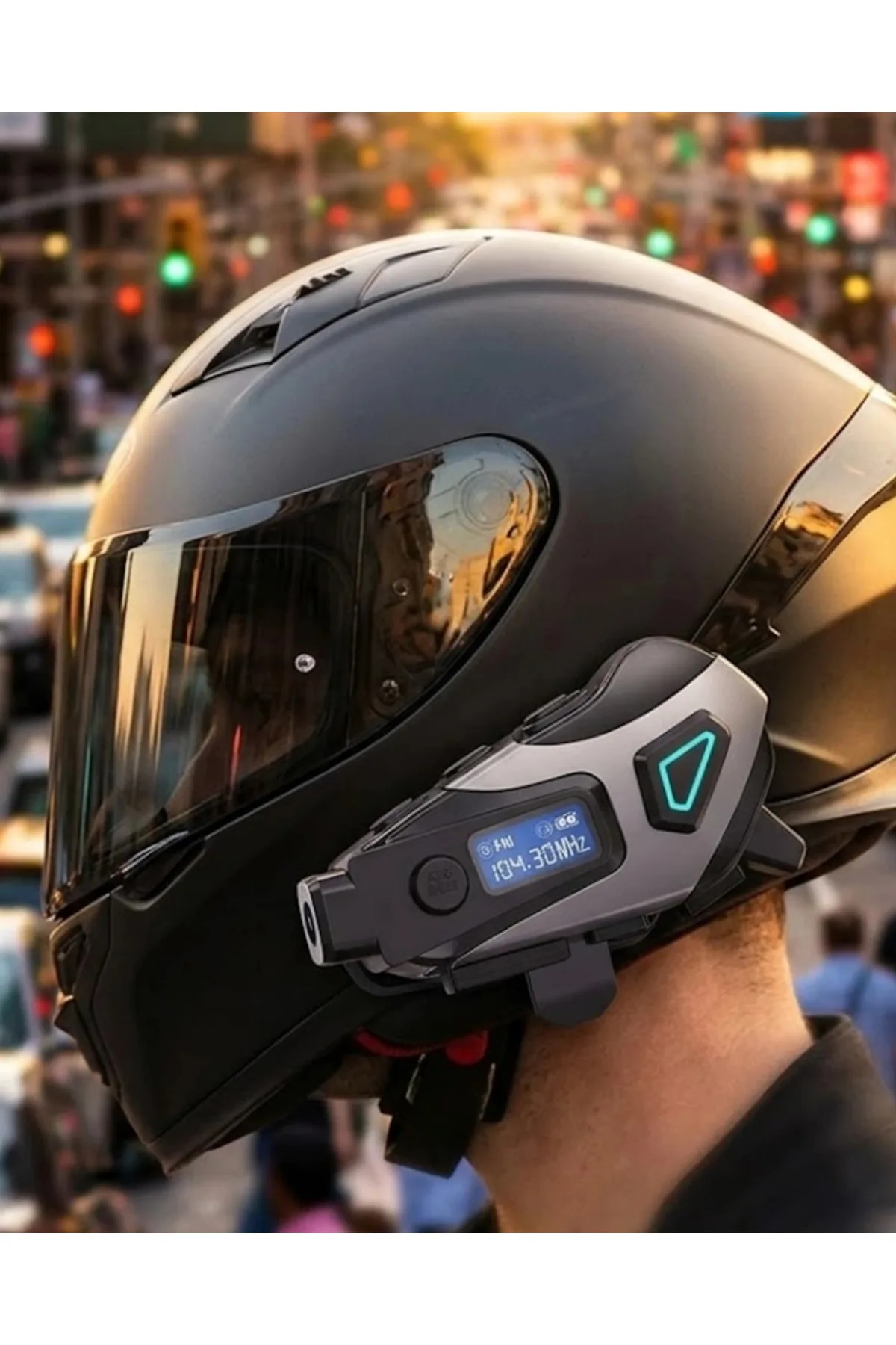 Kask İçi Kamera Fonksiyonlu Ipx8 Su Geçirmez Ve Led Ekranlı