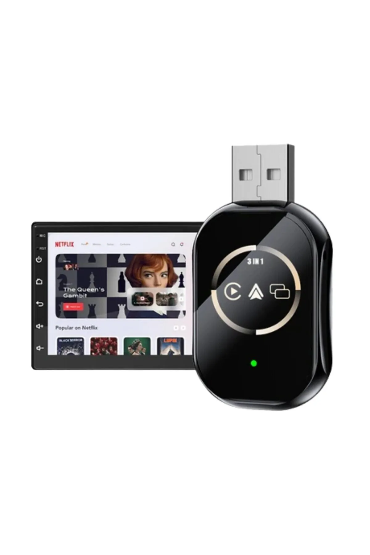 Araç İçi Kablosuz CarPlay Android Auto AirPlay Adaptörü