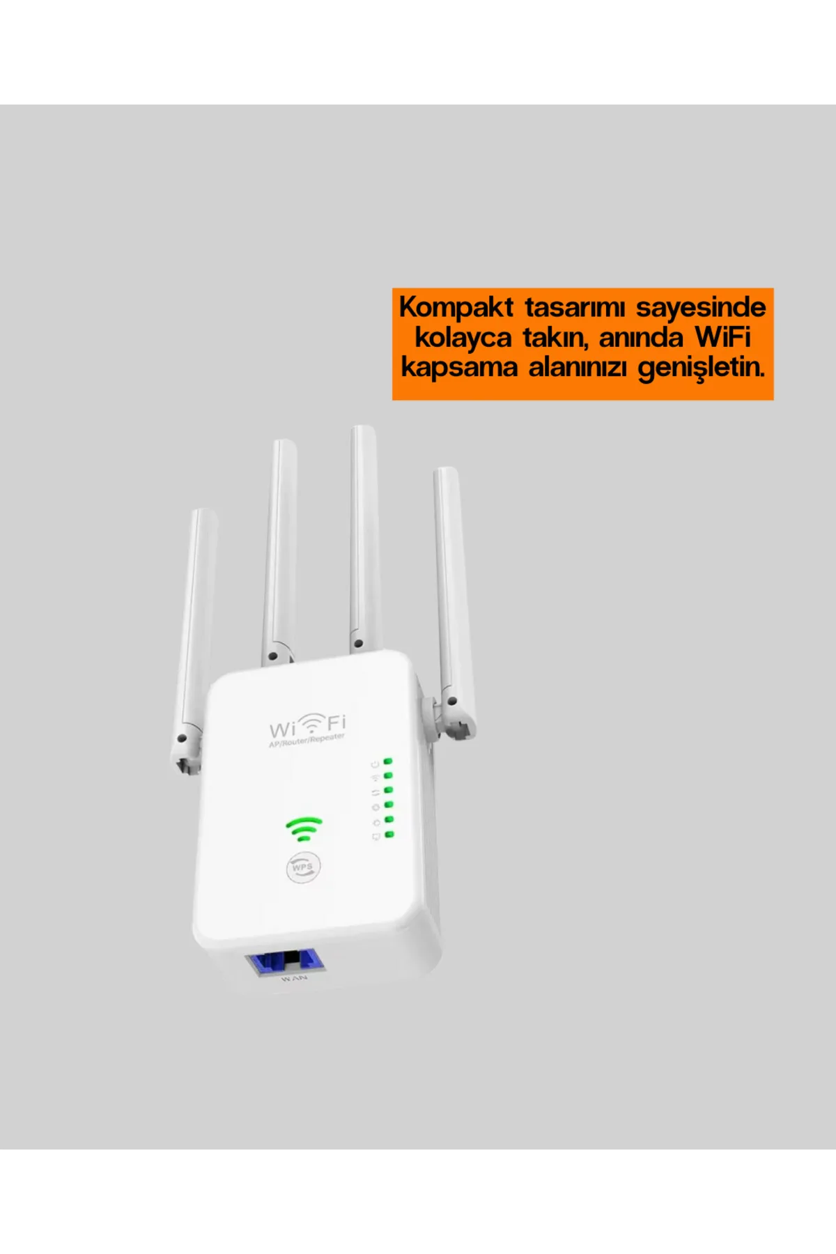 WPS Destekli 2.4GHz + 5GHz WiFi Sinyal Güçlendirici