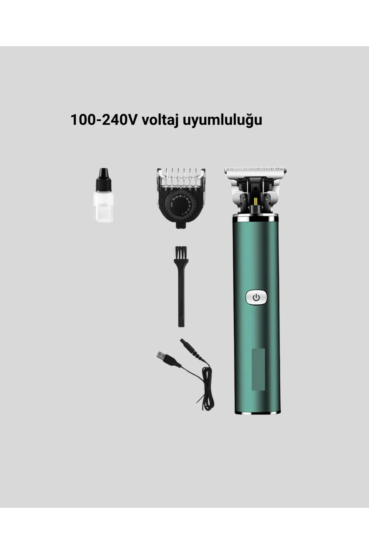 180 Dakika Kullanım Süreli Şarjlı Tıraş Makinesi – Hızlı Şarj, USB Girişli, Yüksek Kapasiteli