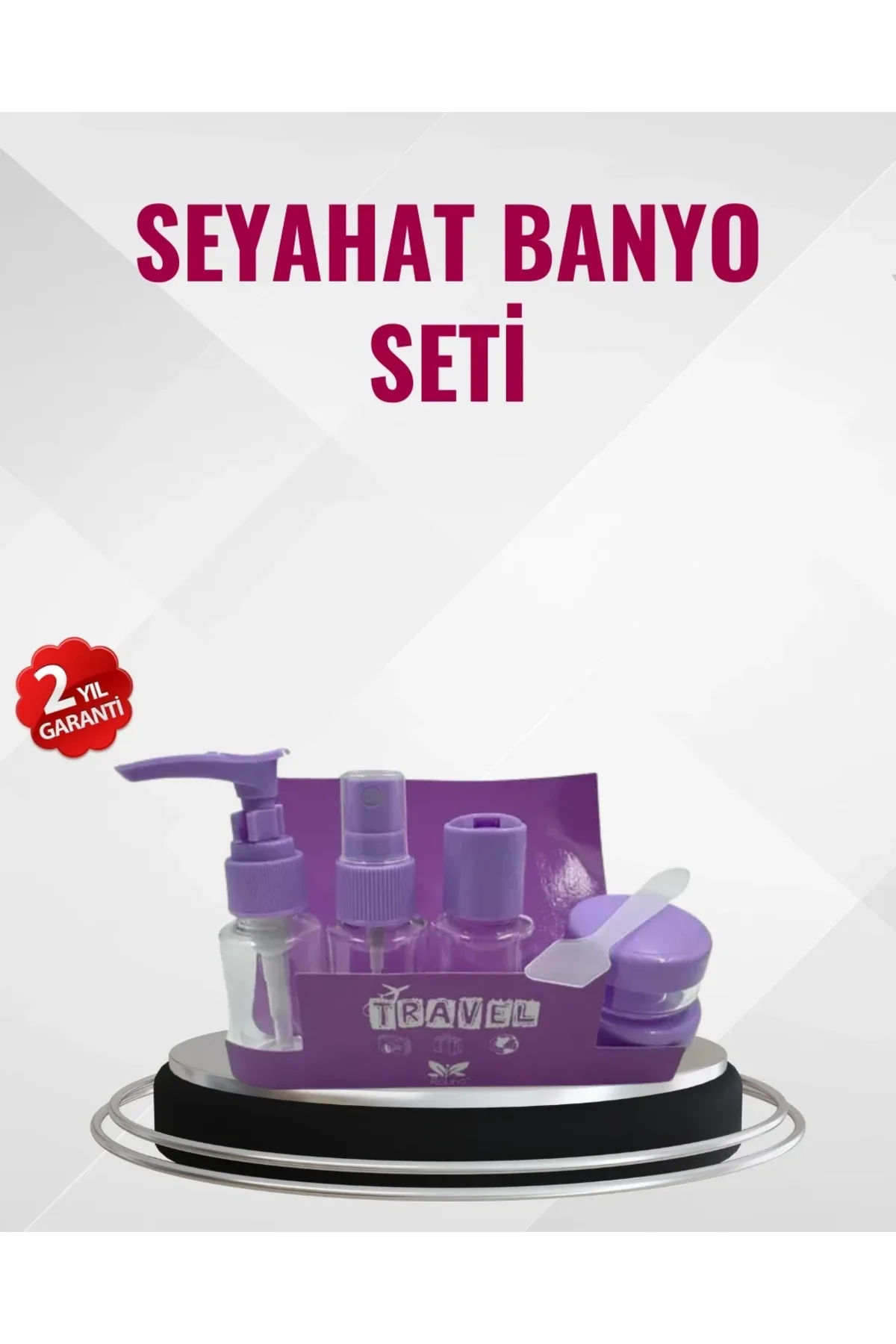 Seyahat Boy Banyo Seti 5’li Mini Şişe Ve Krem Kutusu Çantalı