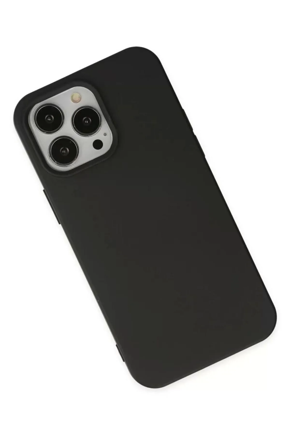 Newface Apple iPhone 14 Pro Kılıf Nano içi Kadife Silikon - Siyah