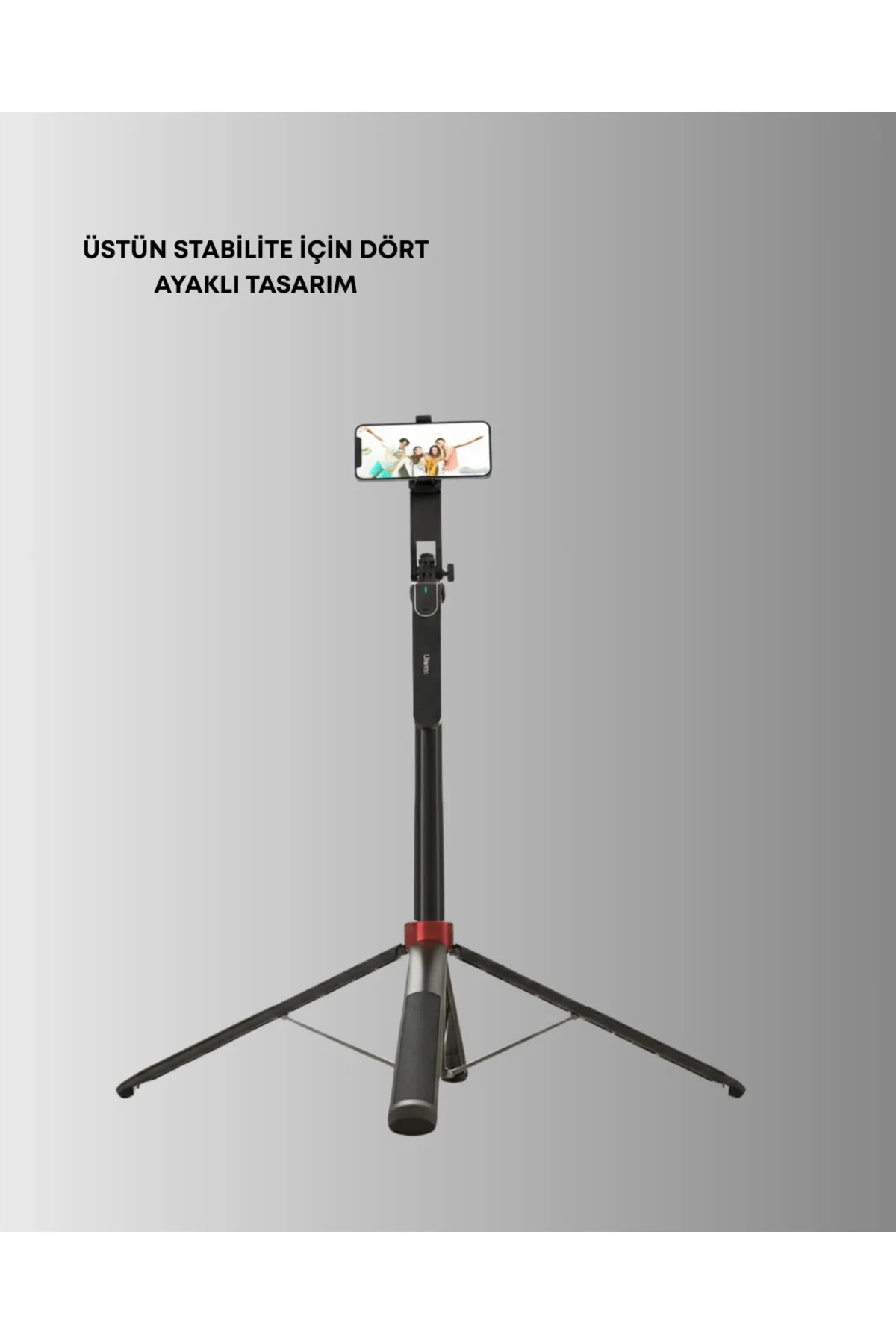 Dikey Ve Yatay Çekim Destekli Selfie Stick Tripod
