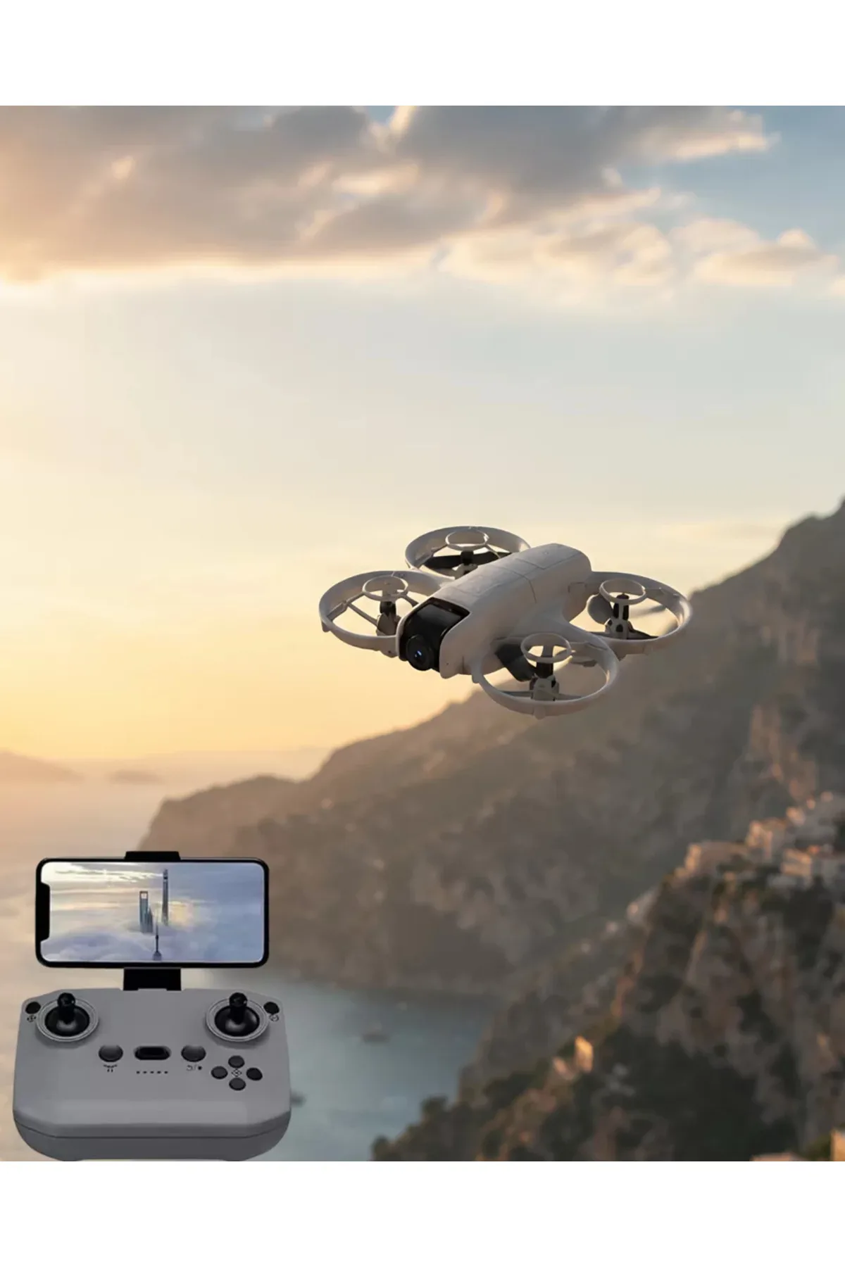Uzaktan Kumandalı Mini Drone HD Kamera Işıklı Tasarım