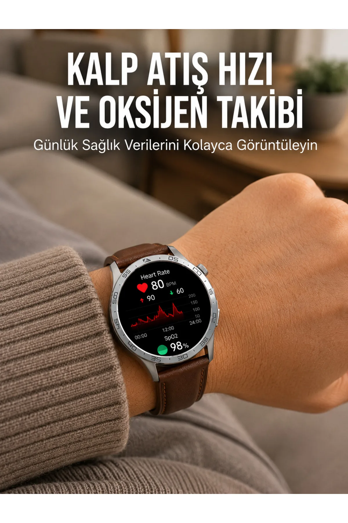 Kalp Atış Hızı ve Oksijen Takibi Sunan Akıllı Saat