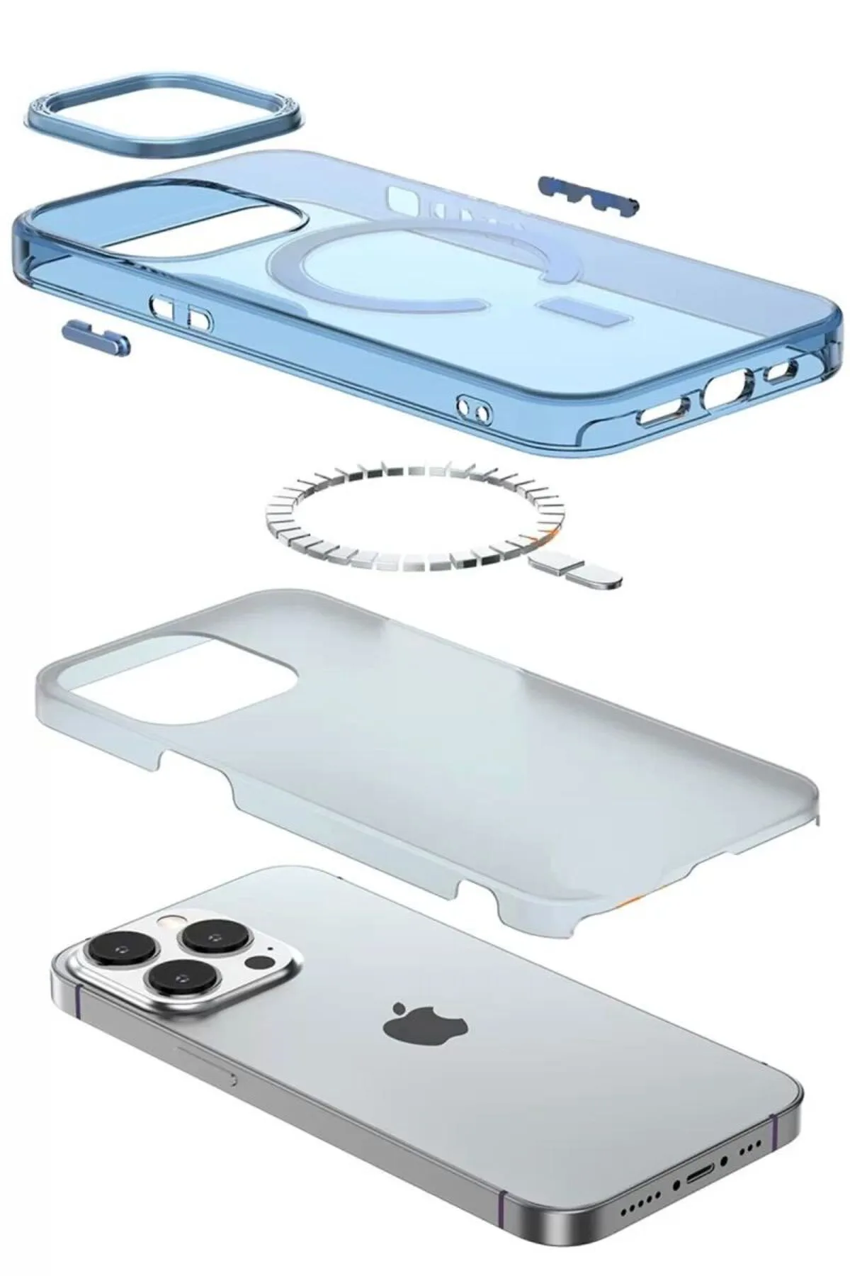 Newface Apple iPhone 14 Pro Max Kılıf Troy Magsafe Kapak - Mor