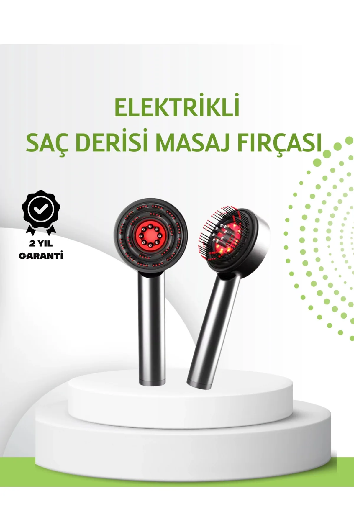 Şarjlı Saç Derisi Masaj Kırmızı Işık Ve 3D Tarak Dişli