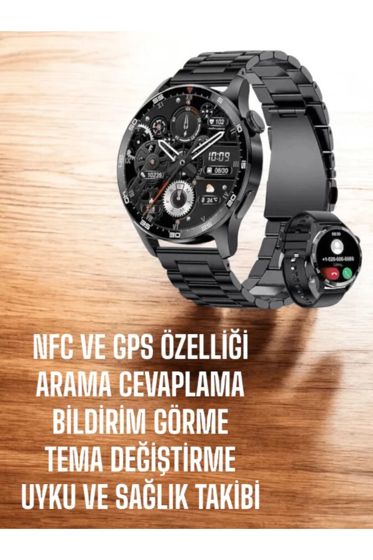 Çift Kordonlu Yüksek Çözünürlüklü Akıllı Saat Uyku İzleyici &amp; Spor Modları