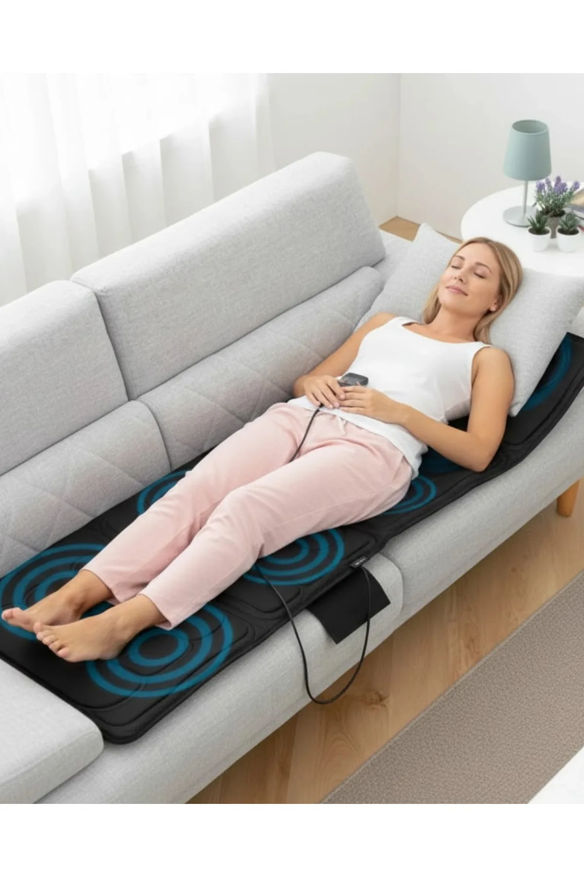 Titreşimli Isıtmalı Masaj Yatağı Sırt Boyun ve Tüm Vücut Rahatlatıcı