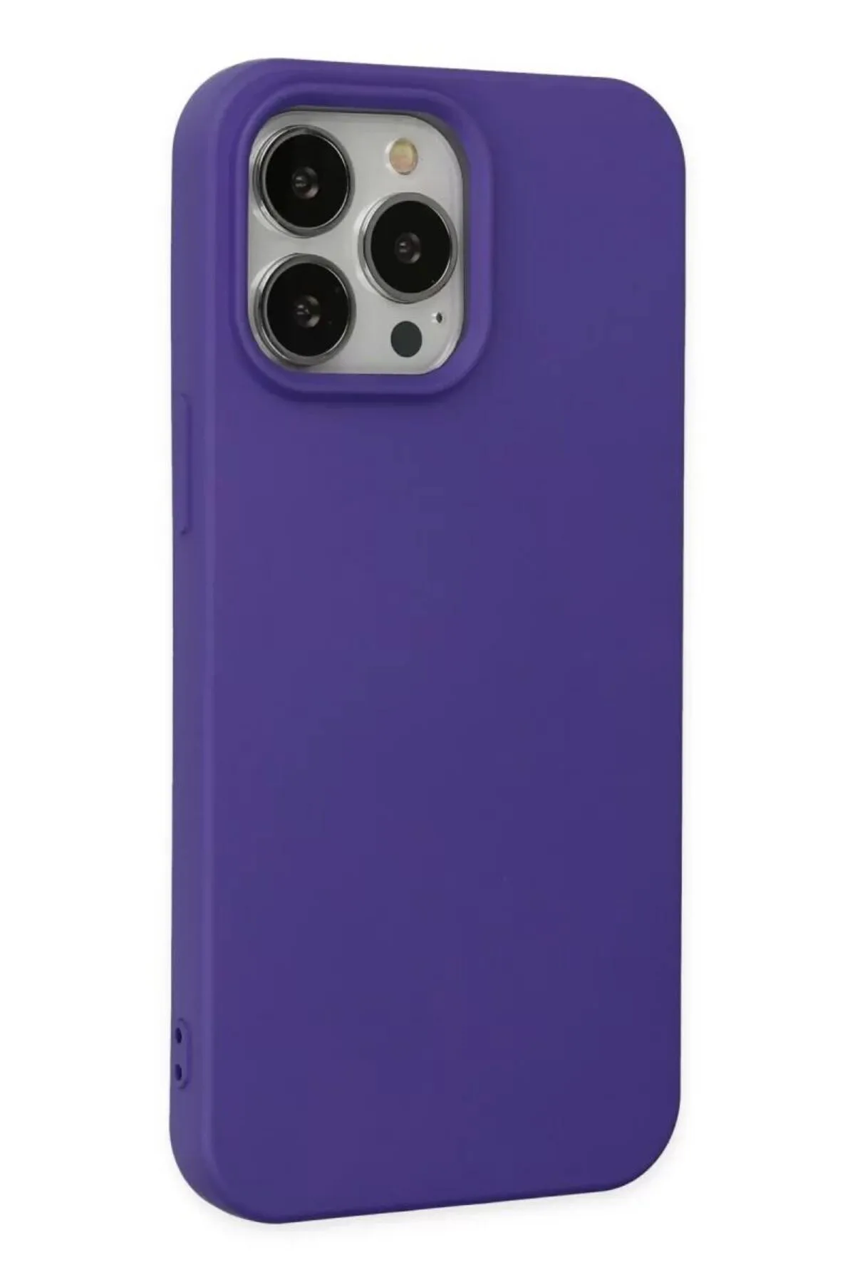 Newface Apple iPhone 14 Pro Kılıf Nano içi Kadife Silikon - Mor