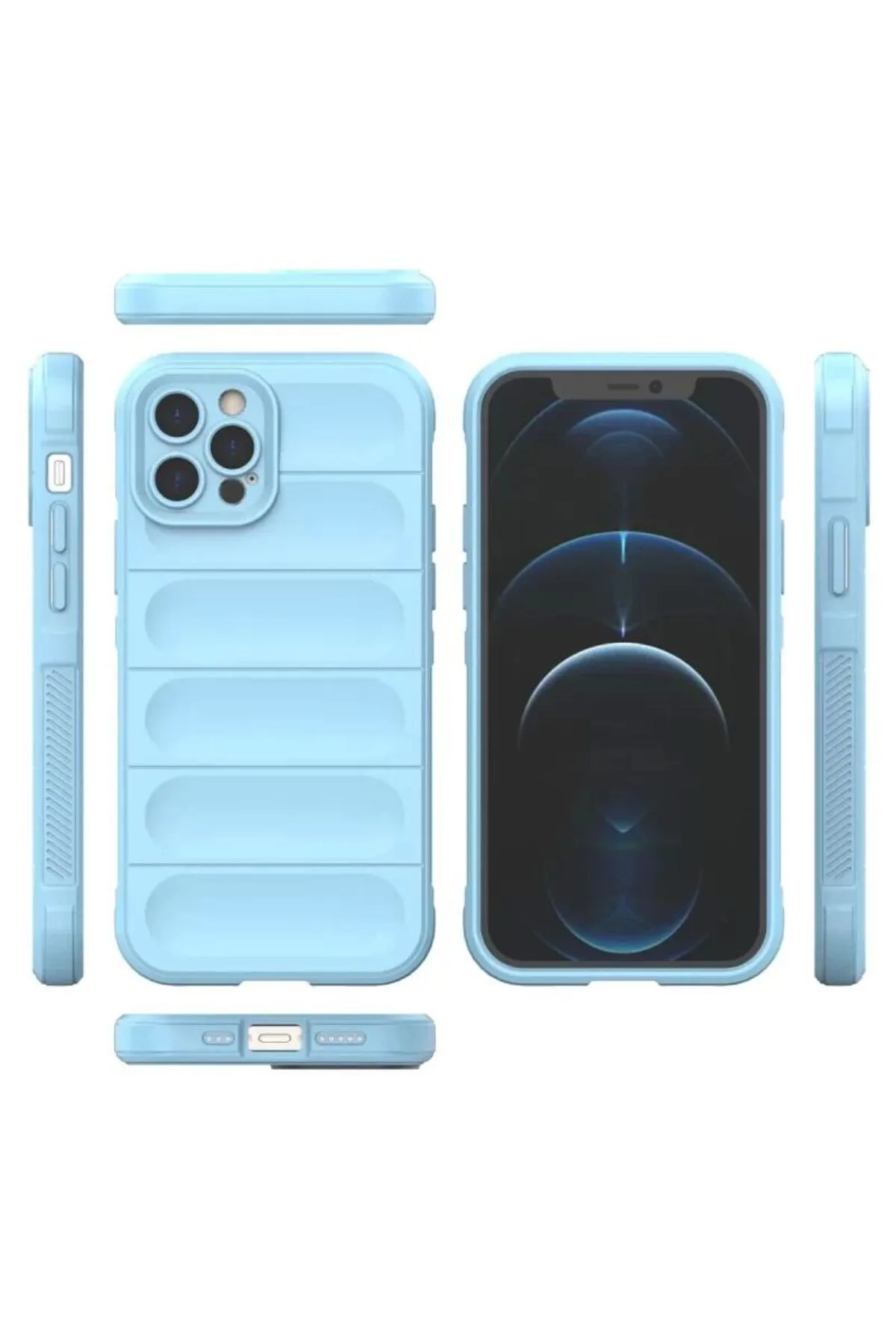 Newface Apple iPhone 12 Pro Kılıf Optimum Silikon - Sky Blue