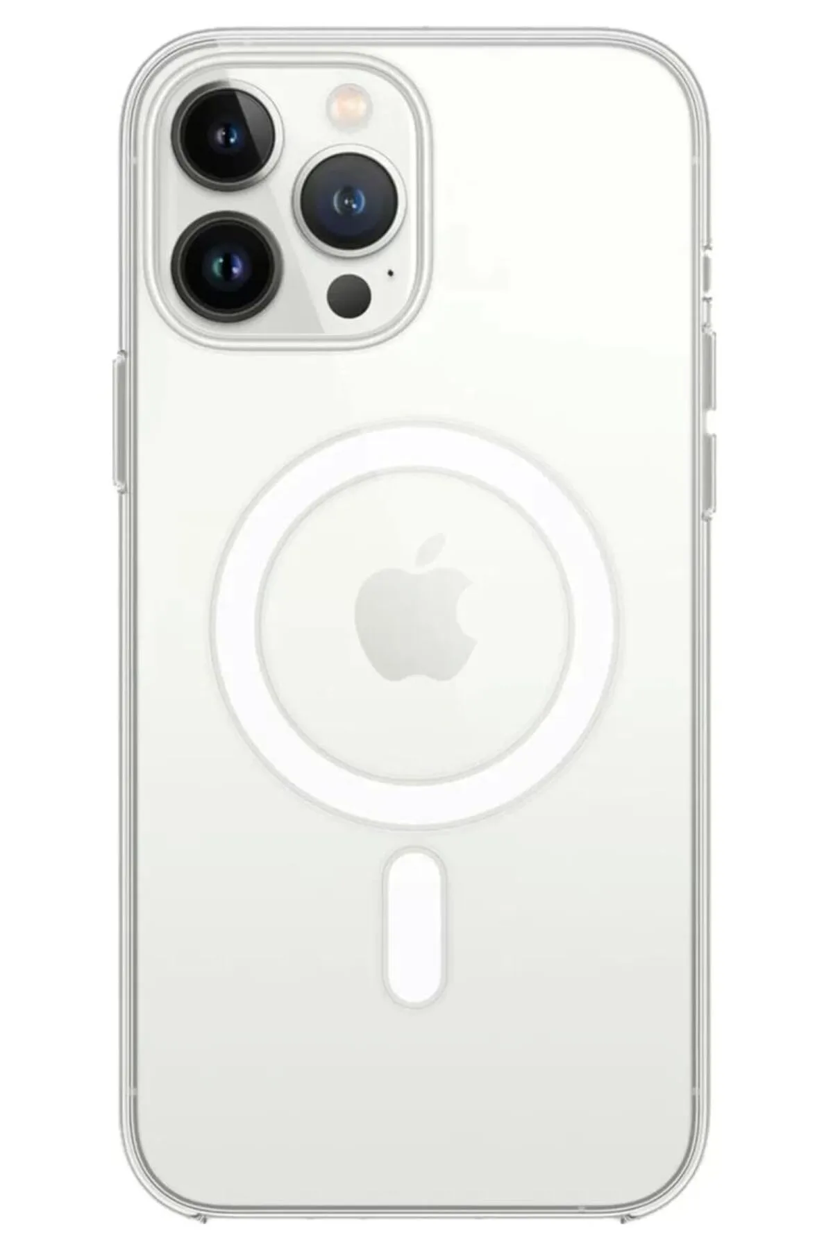 Newface Apple iPhone 14 Pro Max Kılıf Magneticsafe Şeffaf Silikon - Şeffaf