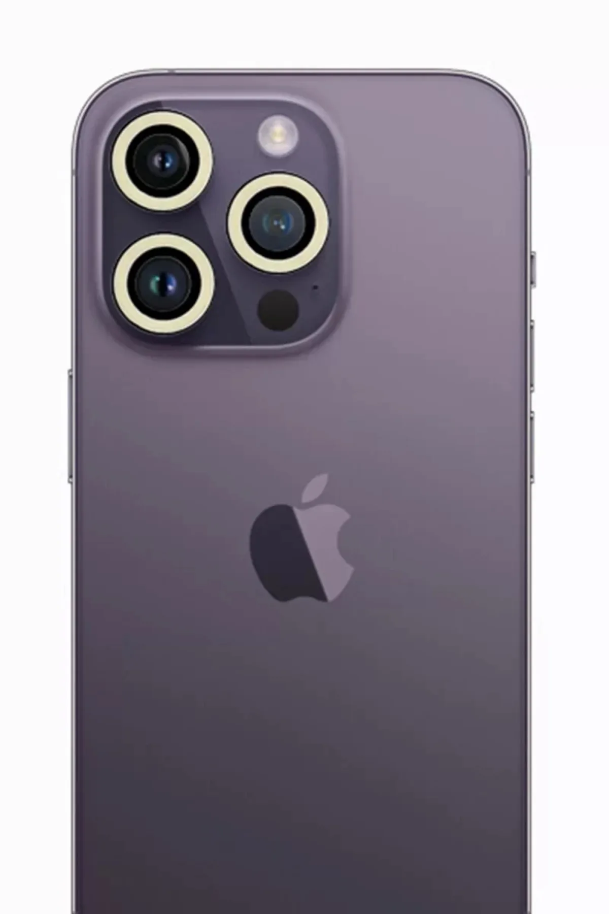 Newface Apple iPhone 12 Pro Neon Fosforlu Kamera Lens - Beyaz