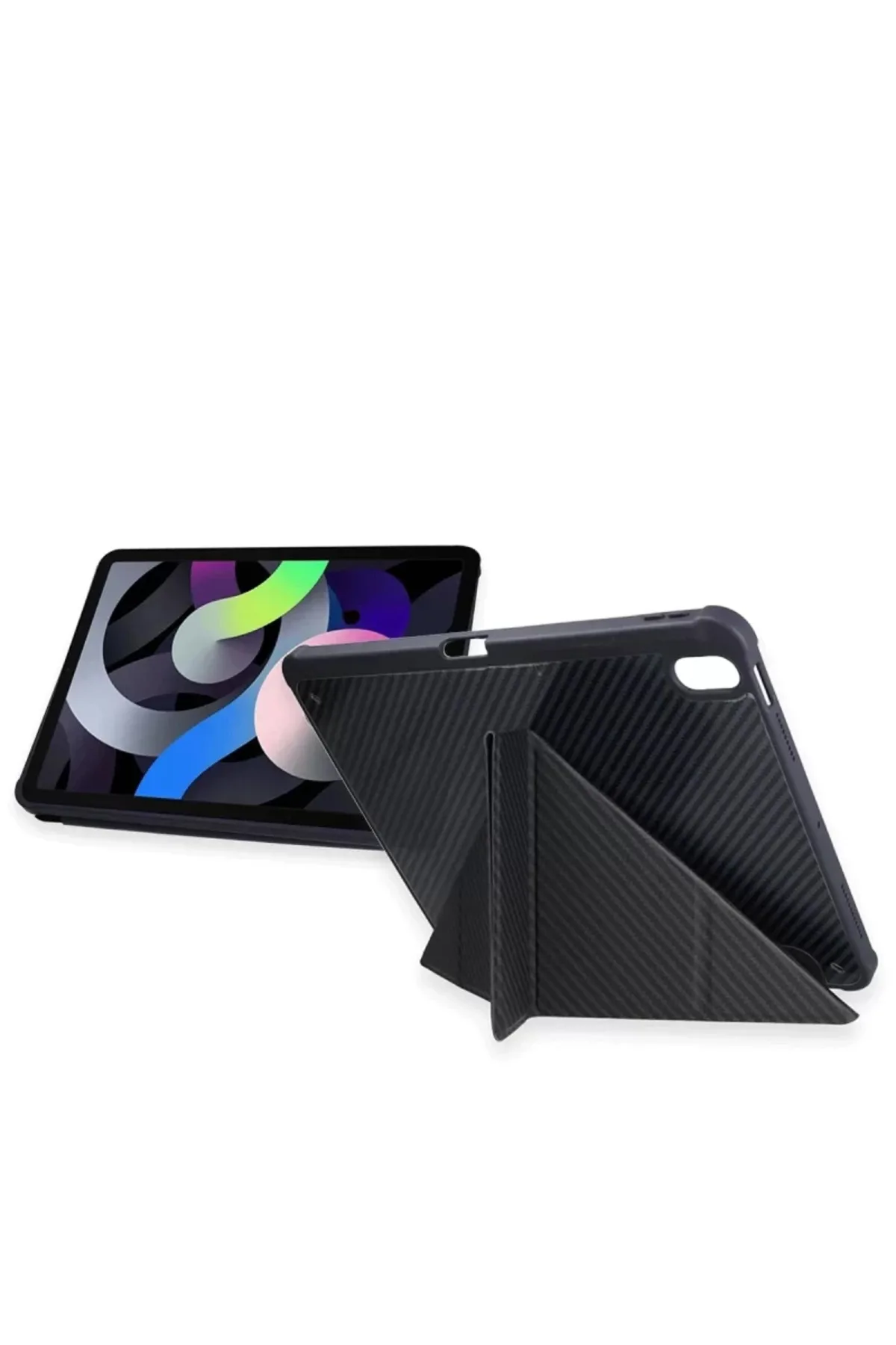 Newface Apple iPad Pro 11 (2024) Kılıf Color Karbon Tablet Kılıfı - Siyah