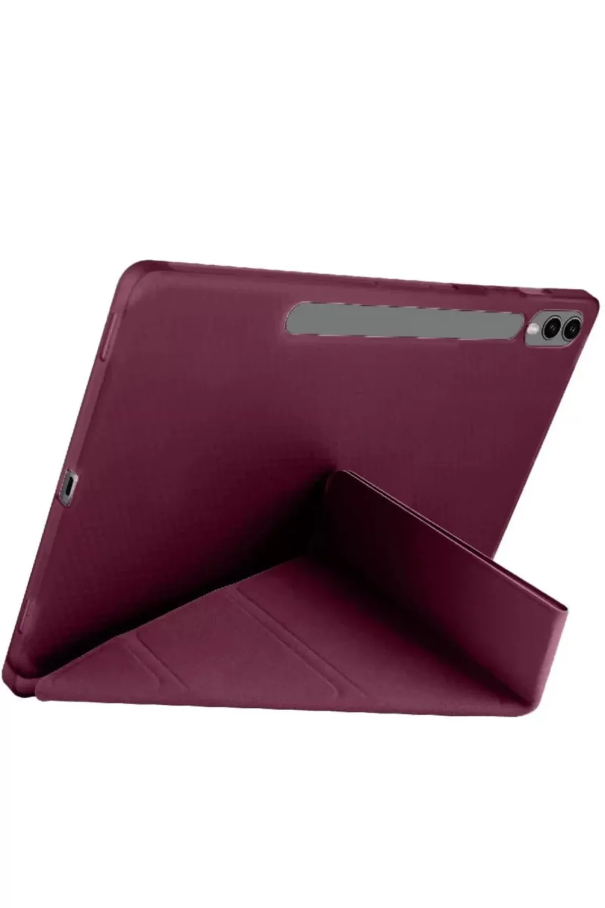 Newface Samsung Galaxy X510 Tab S9 FE 11 Kılıf Kalemlikli Mars Tablet Kılıfı - Mürdüm