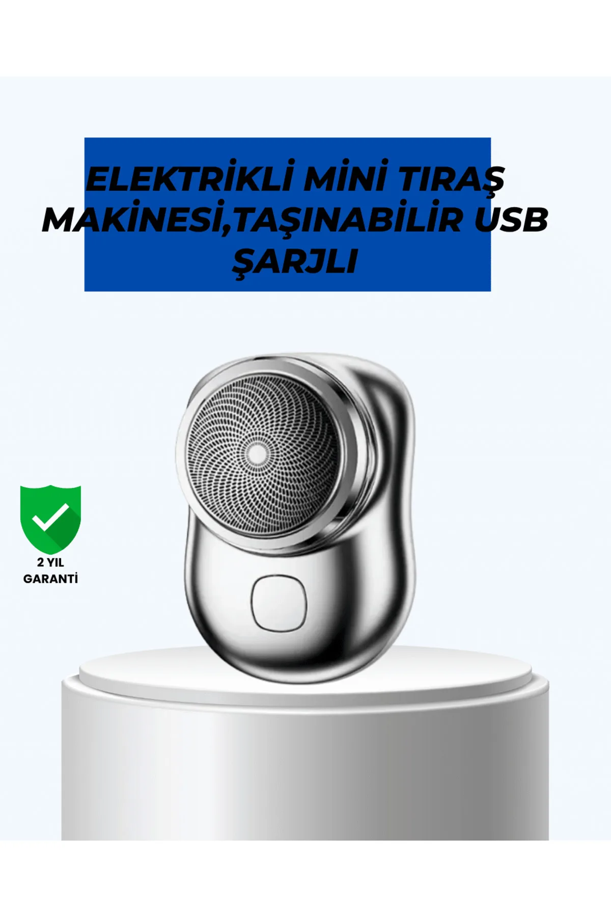 Mikro titreşim motorlu, düşük sesli, USB girişli tıraş makinesi