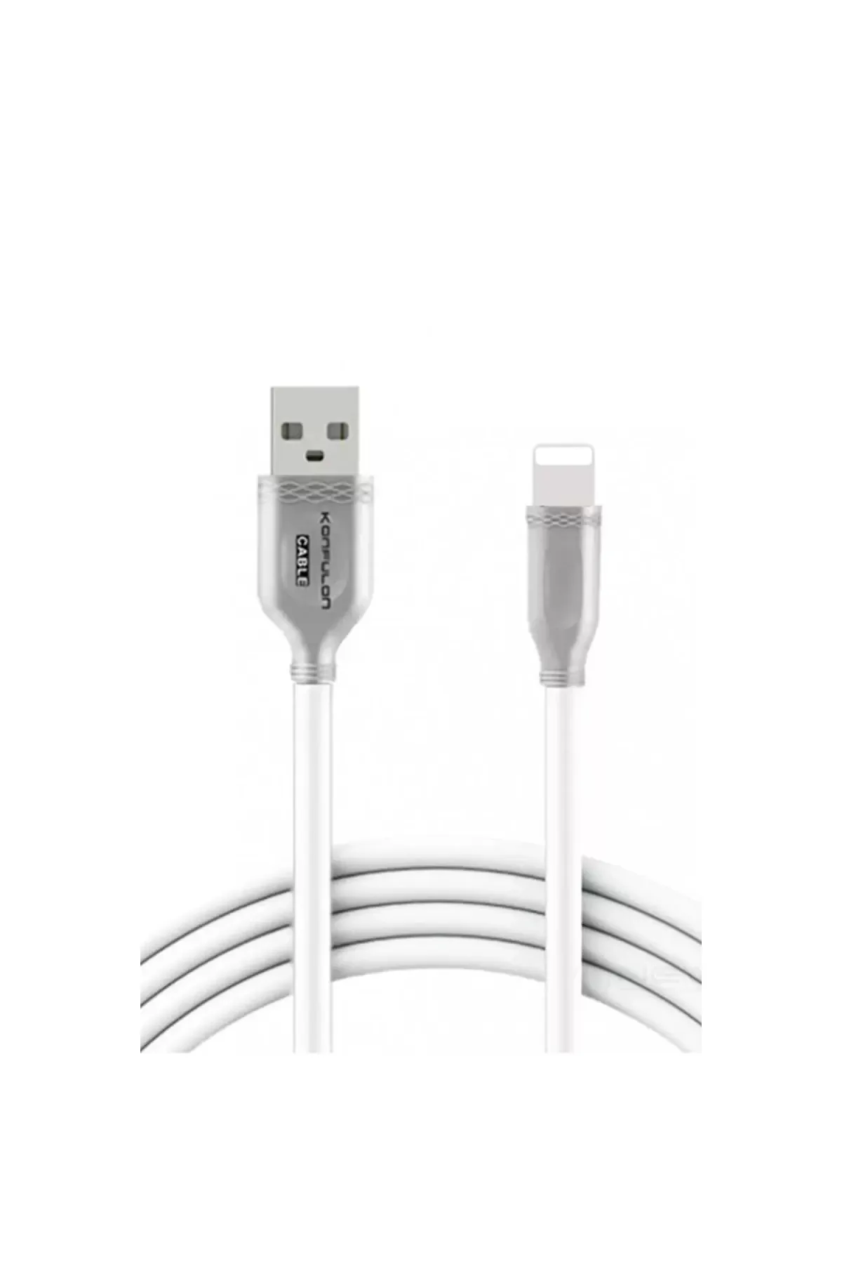 Konfulon S48 Lightning Kablo iphone Uyumlu 1M 3A - Beyaz