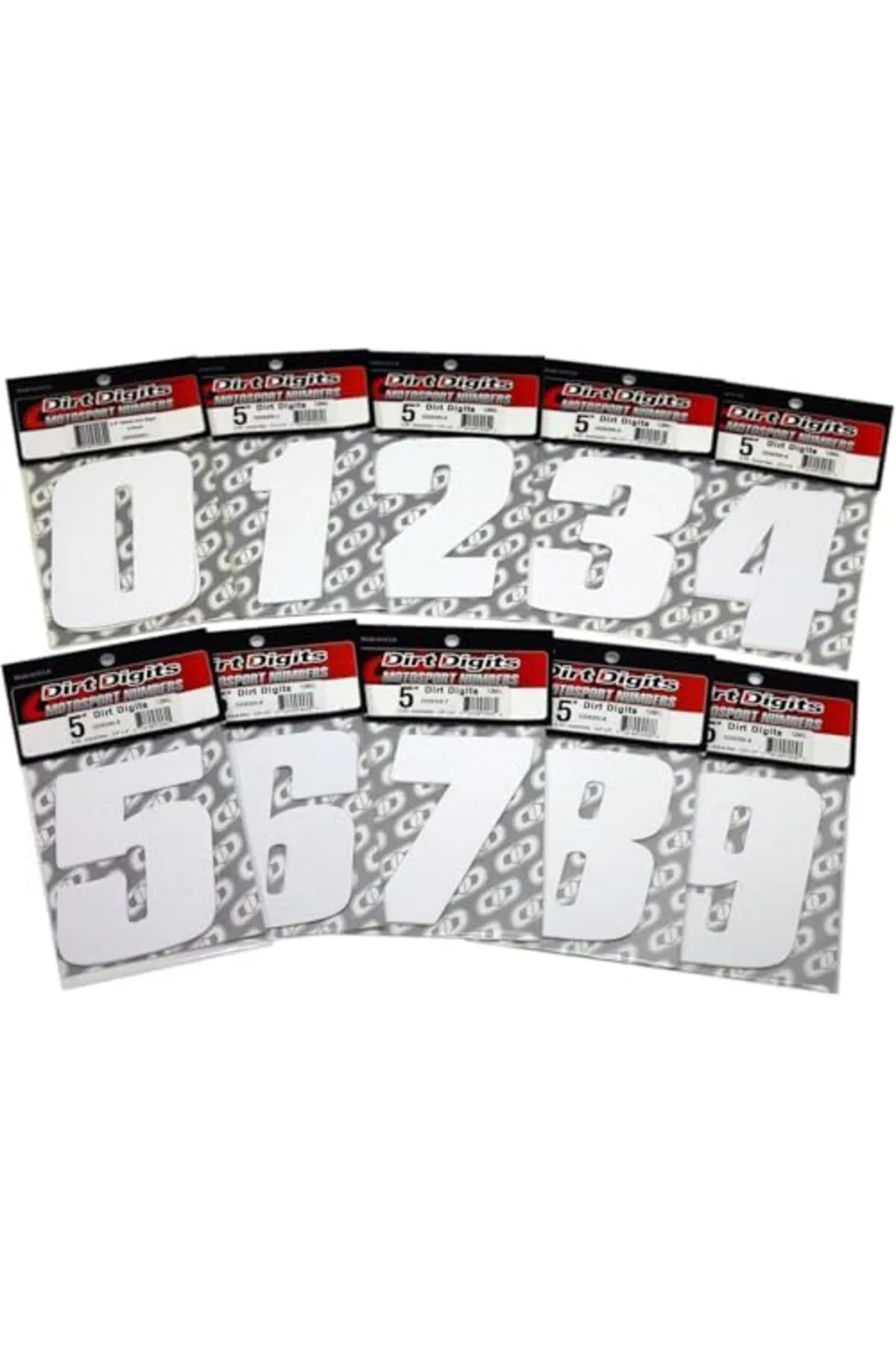 zkra shop Dirt Digits DD73W-8 Beyaz 7" Çok Parlak Hassas Kalıp Kesim 8 Numara, 3'lü Paket 1053162