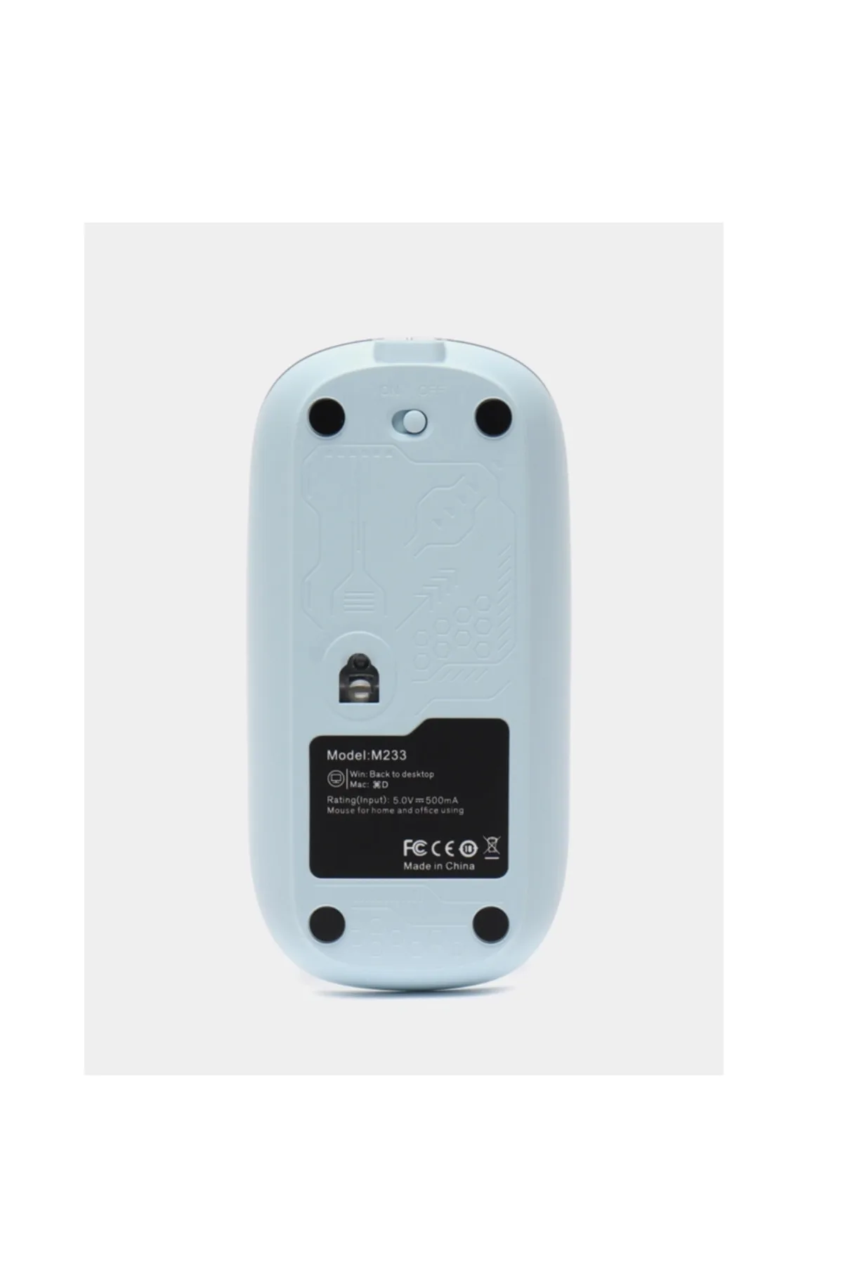 800 1600 DPI Ayarlanabilir Mavi Kablosuz Mouse Pilli