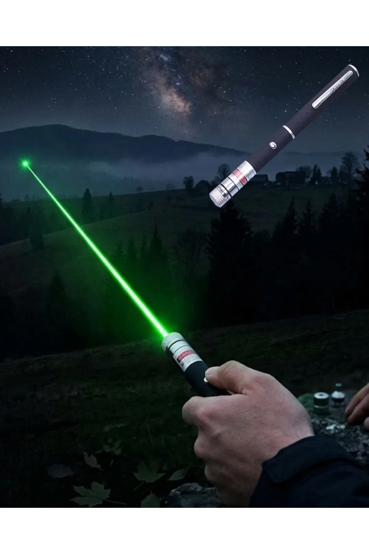 Yeşil Lazer Kalem Sunum ve Outdoor Kullanım İçin Güçlü Işın