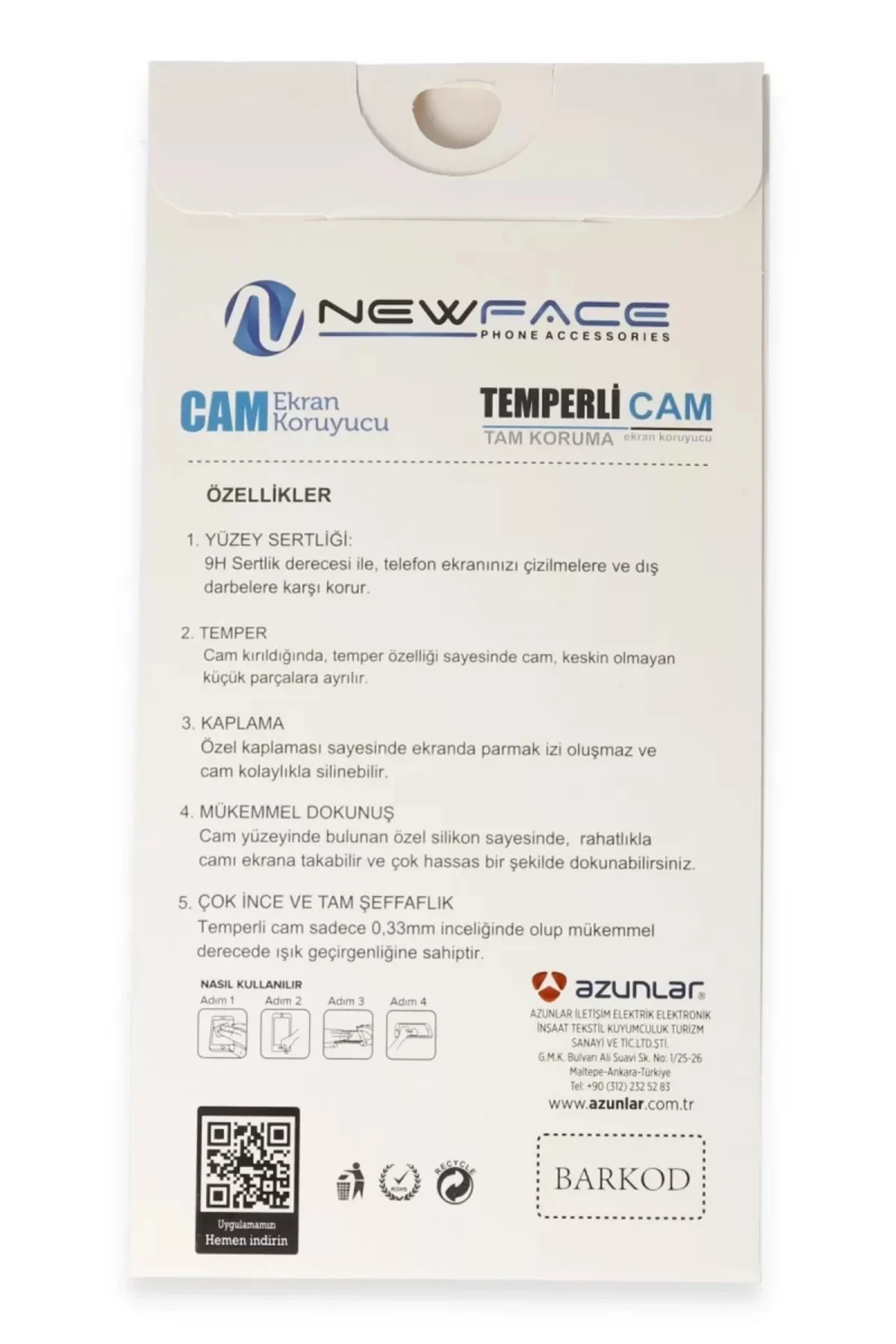 Newface Tecno Spark 20 3D Antistatik Cam Ekran Koruyucu