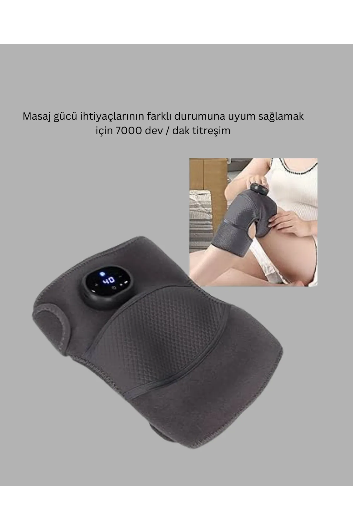 Ev Tipi Isı ve Titreşim Destekli Diz Masaj Aleti