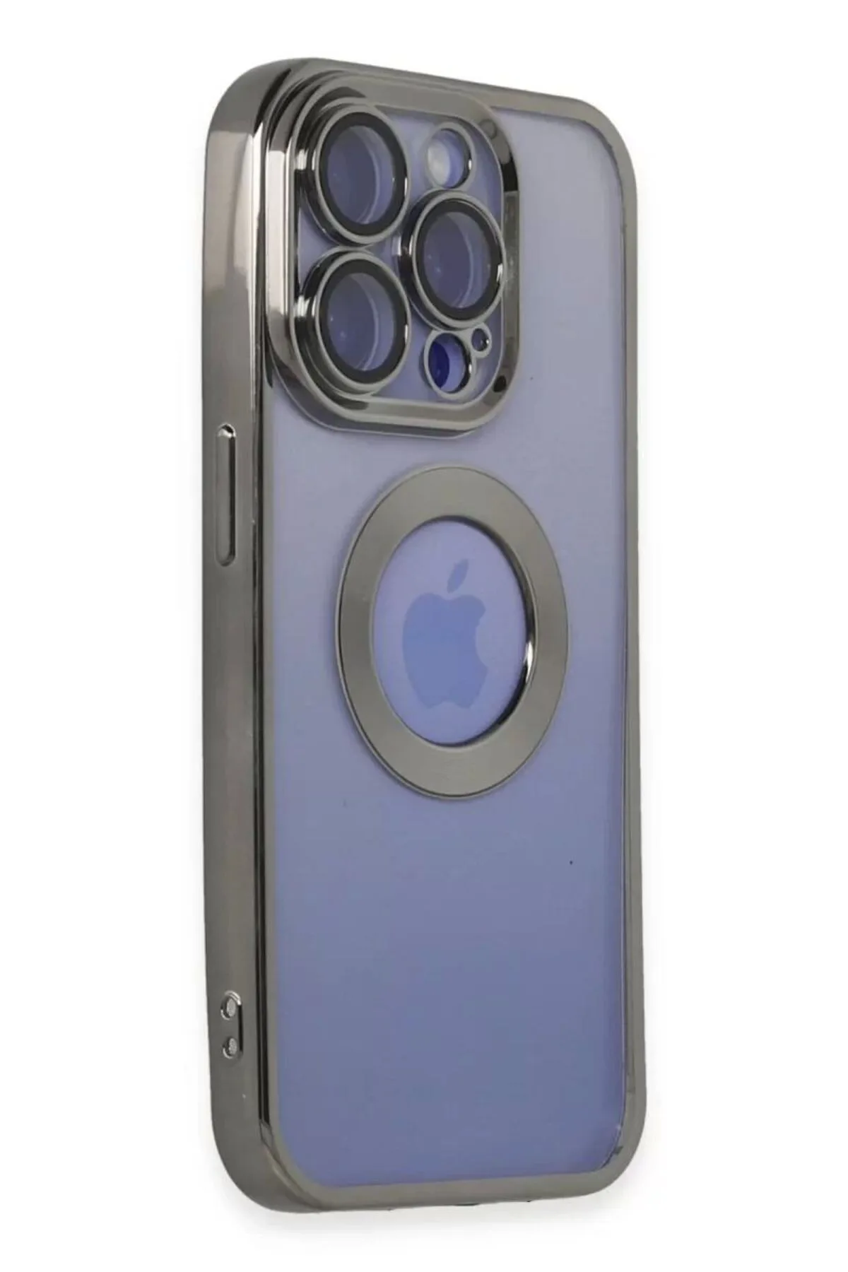 Newface Apple iPhone 15 Pro Kılıf Slot Silikon - Titan Gri