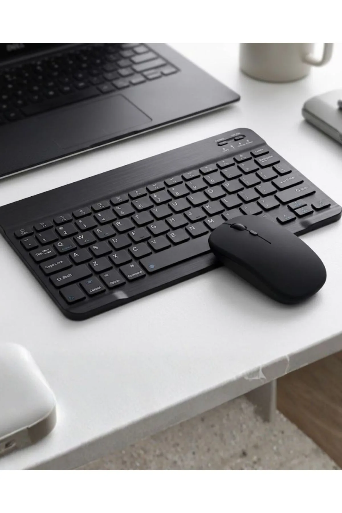 Kablosuz Bluetooth Klavye Mouse Seti Wireless Sessiz İnce Tasarım Çoklu Uyumlu