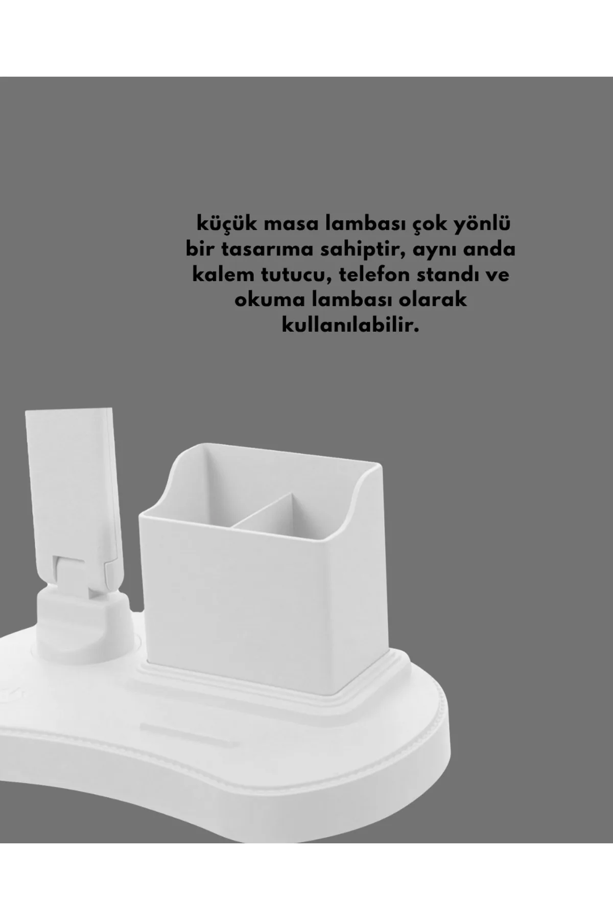 Kısılabilir LED Masa Lambası – Kalemlik, Telefon Standı ve Okuma Işığı Bir Arada