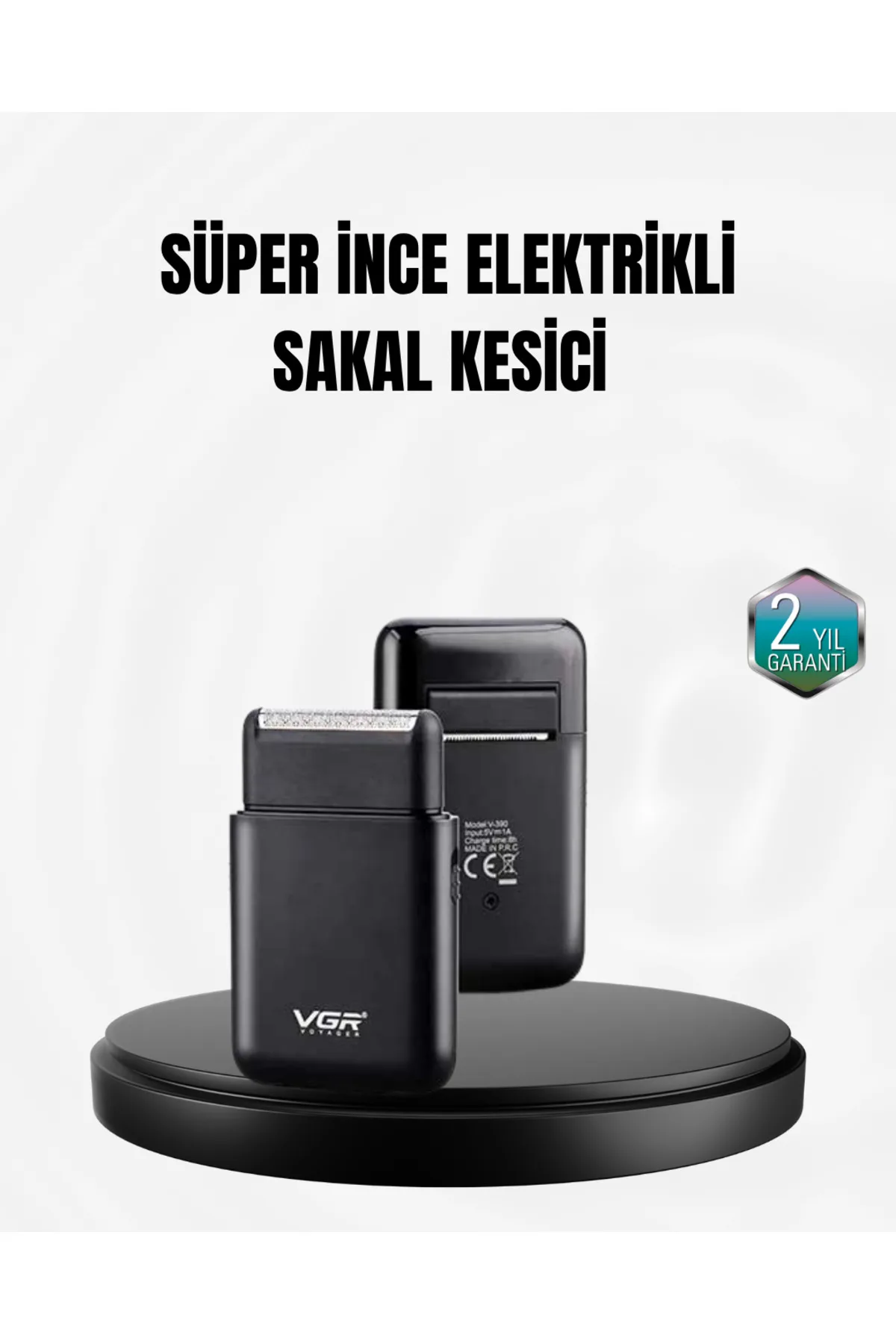 Taşınabilir Elektrikli Tıraş Makinesi USB Şarjlı 5W Motor ve 0.3 mm Hassas Kesim